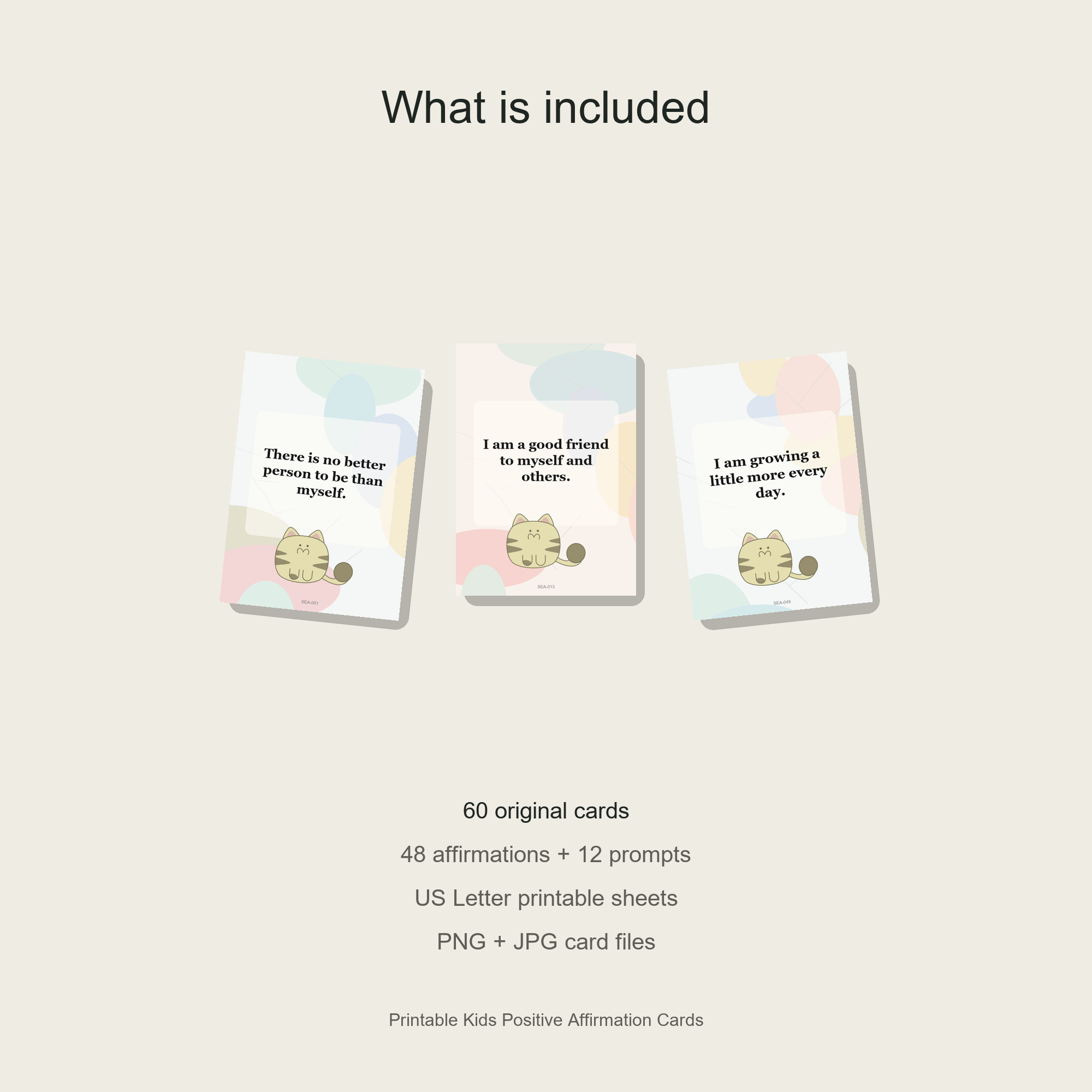 Printable Kids Positive Affirmation Cards preview