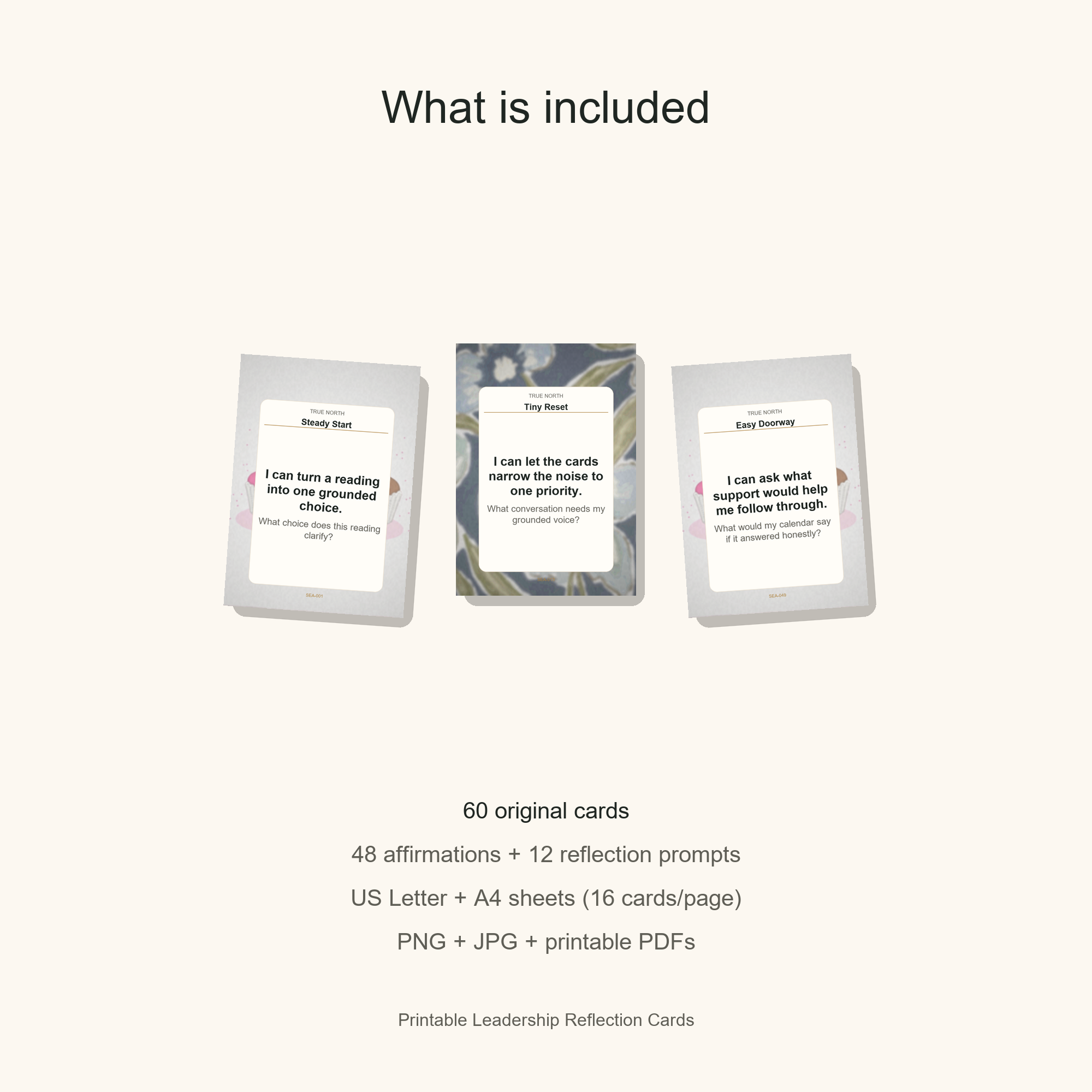 Printable Leadership Reflection Cards gallery preview