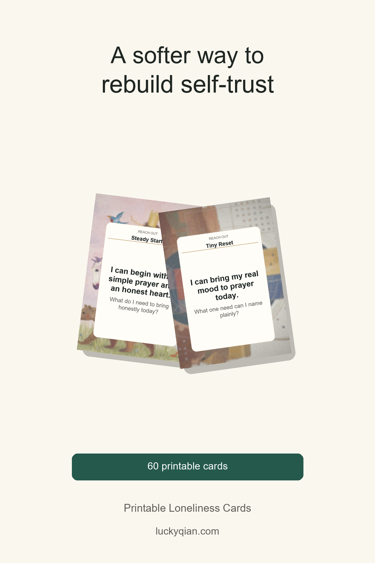 Printable Loneliness Cards pin preview