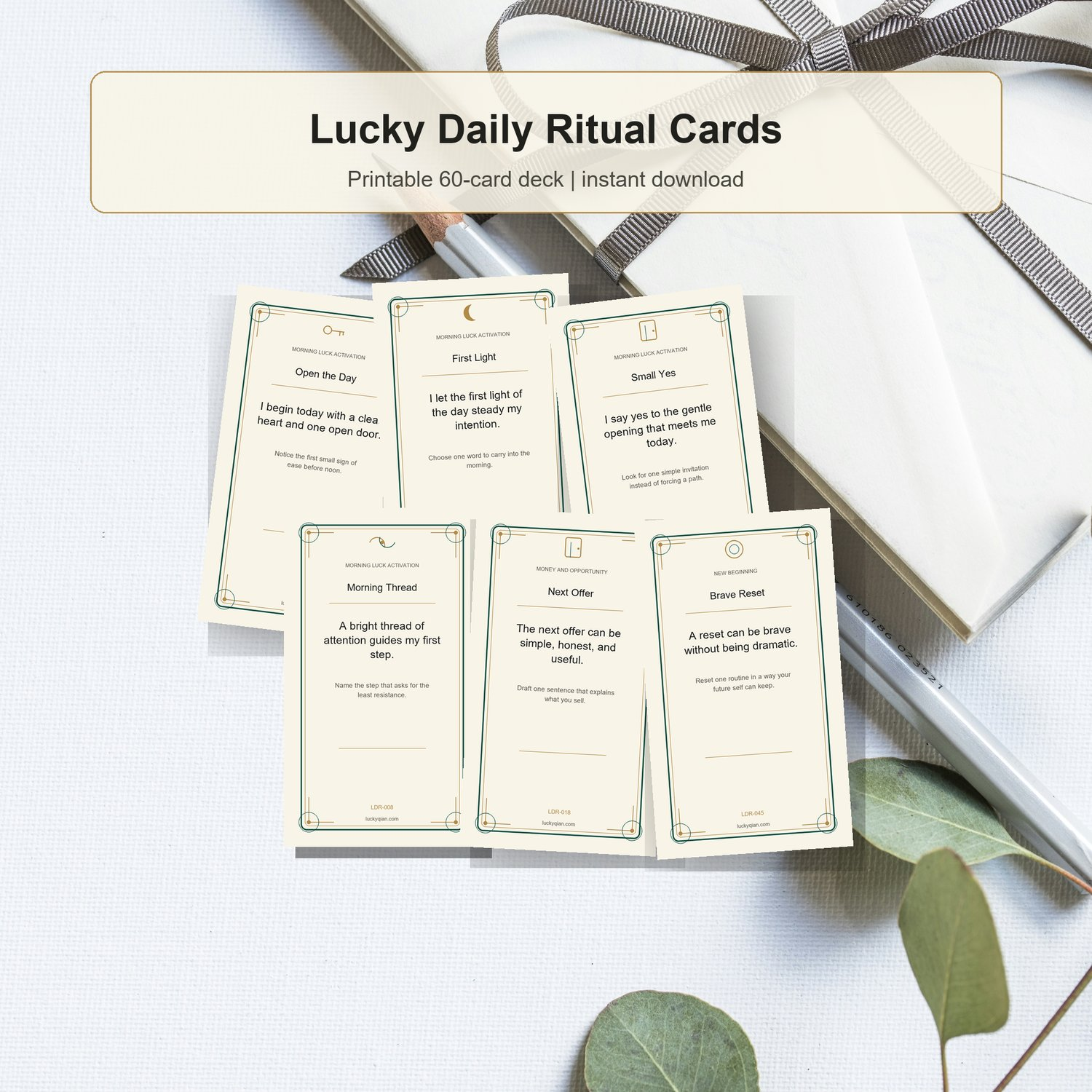 Lucky Daily Ritual Cards preview