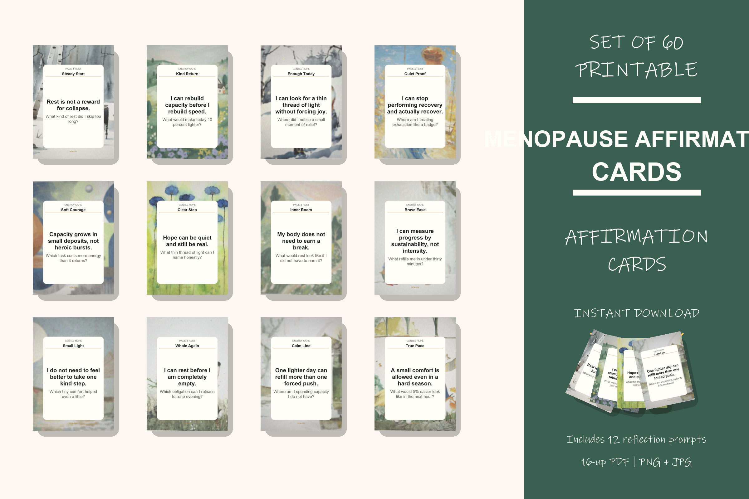 Printable Menopause Affirmation Cards preview
