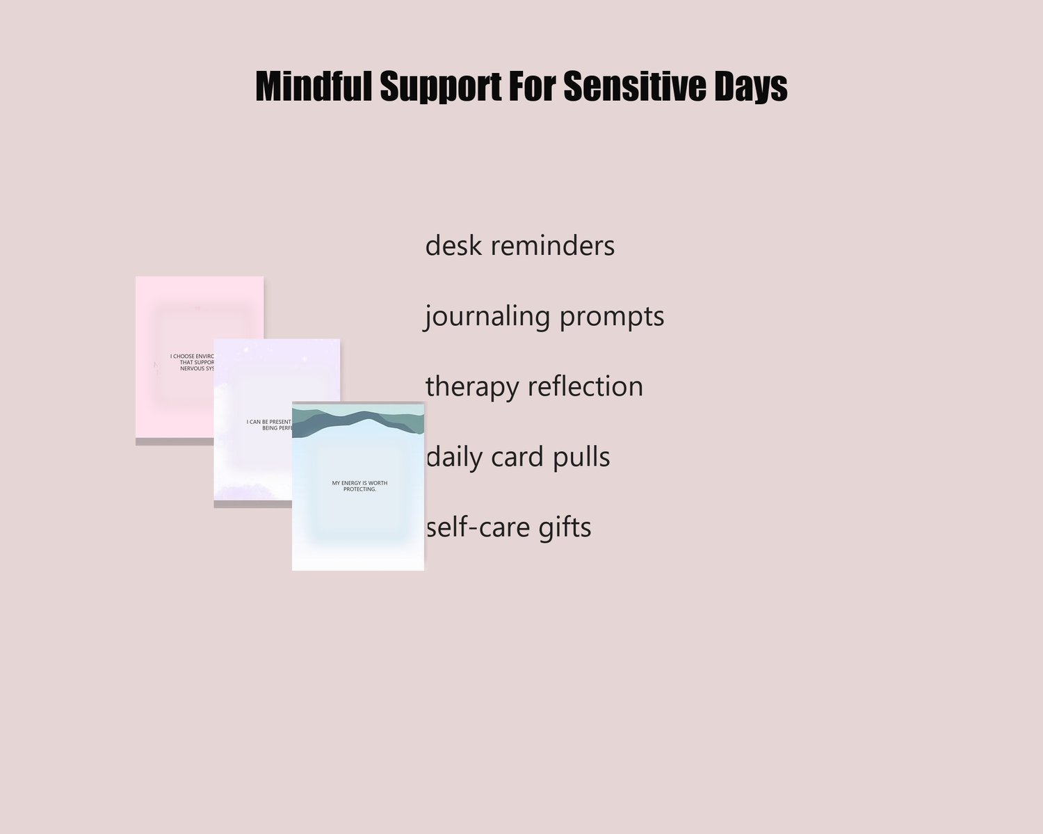 Mental Health & HSP Cards | 96 Printable Affirma preview