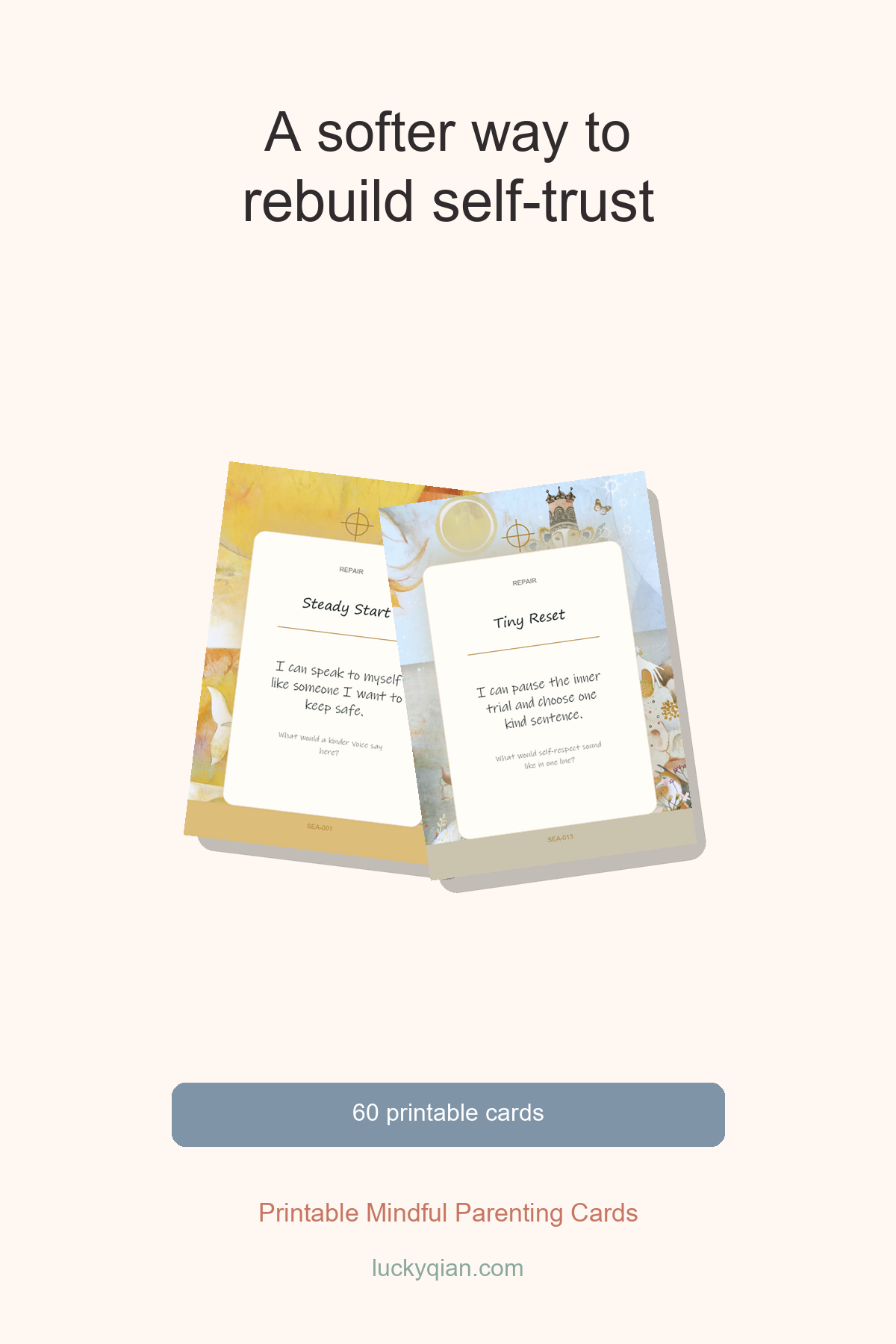 Printable Mindful Parenting Cards pin preview