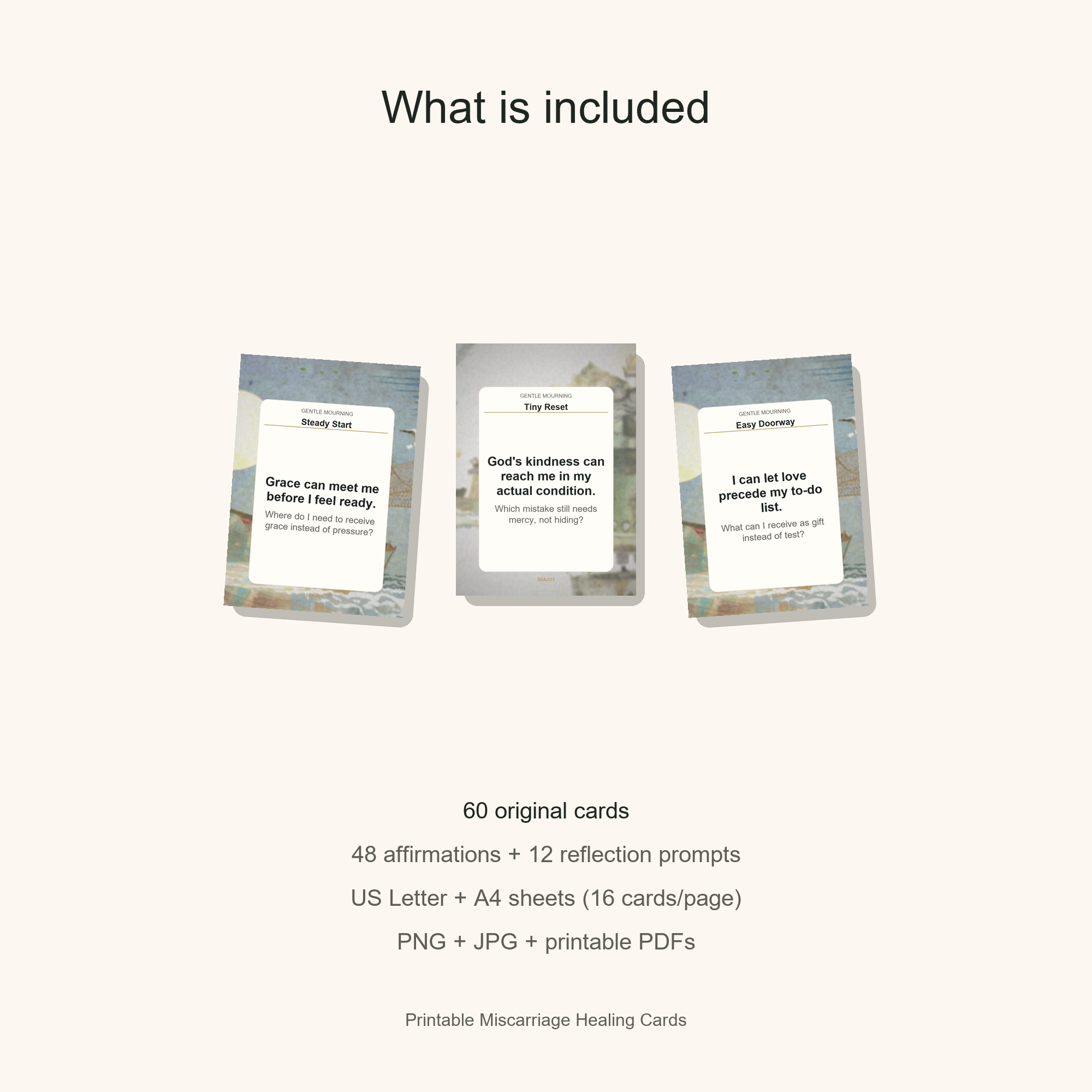 Printable Miscarriage Healing Cards gallery preview