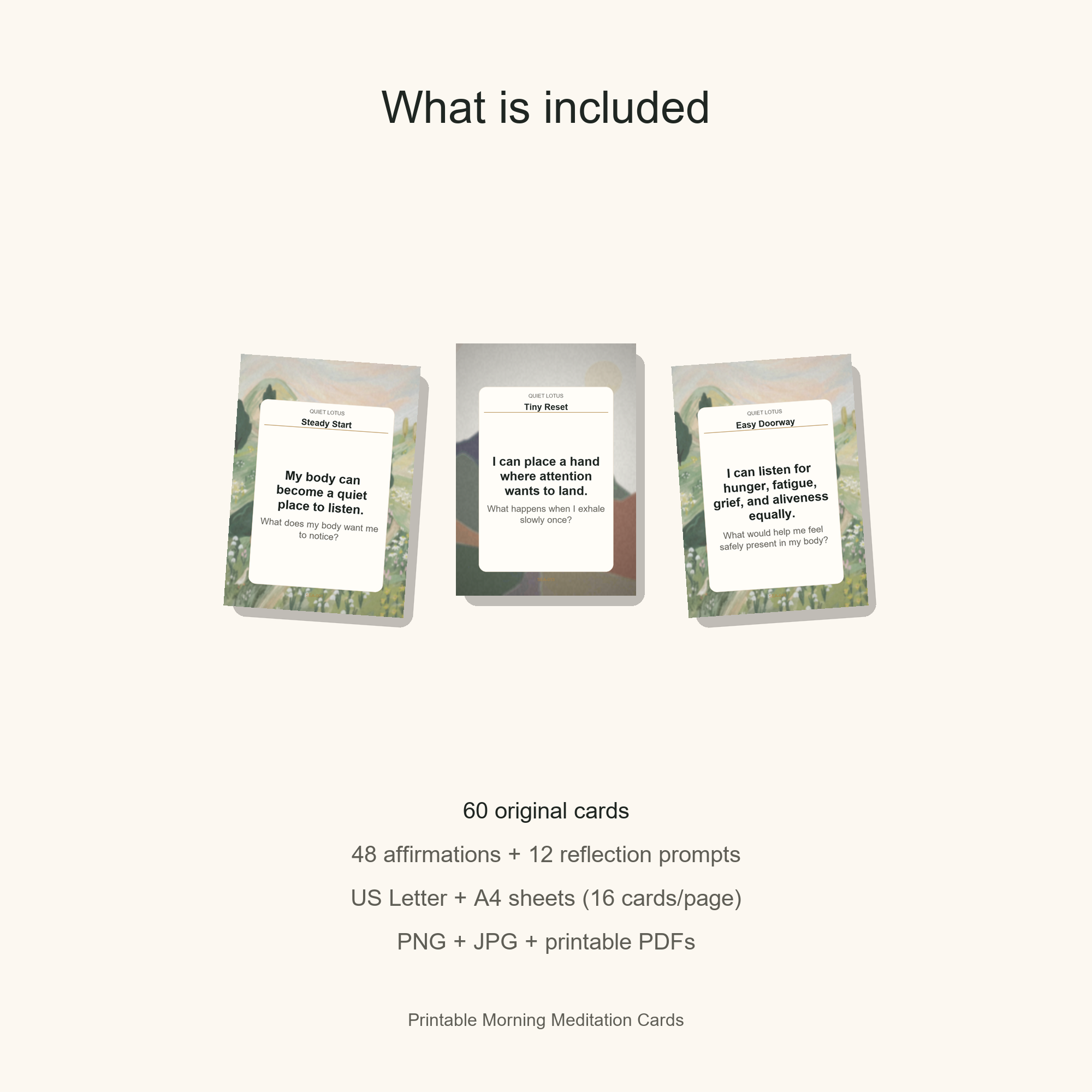 Printable Morning Meditation Cards gallery preview