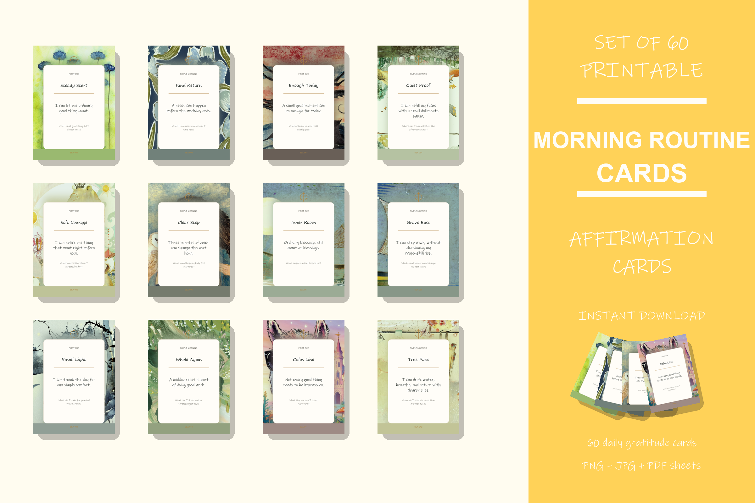 Printable Morning Routine Cards preview