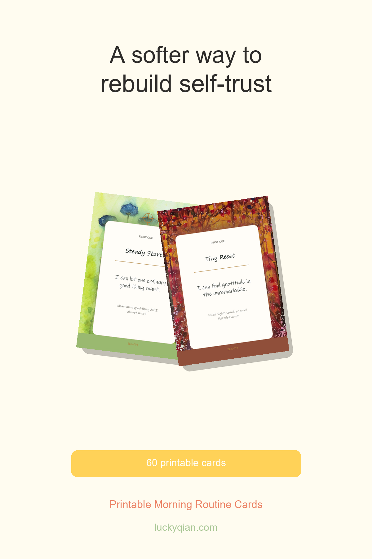 Printable Morning Routine Cards pin preview