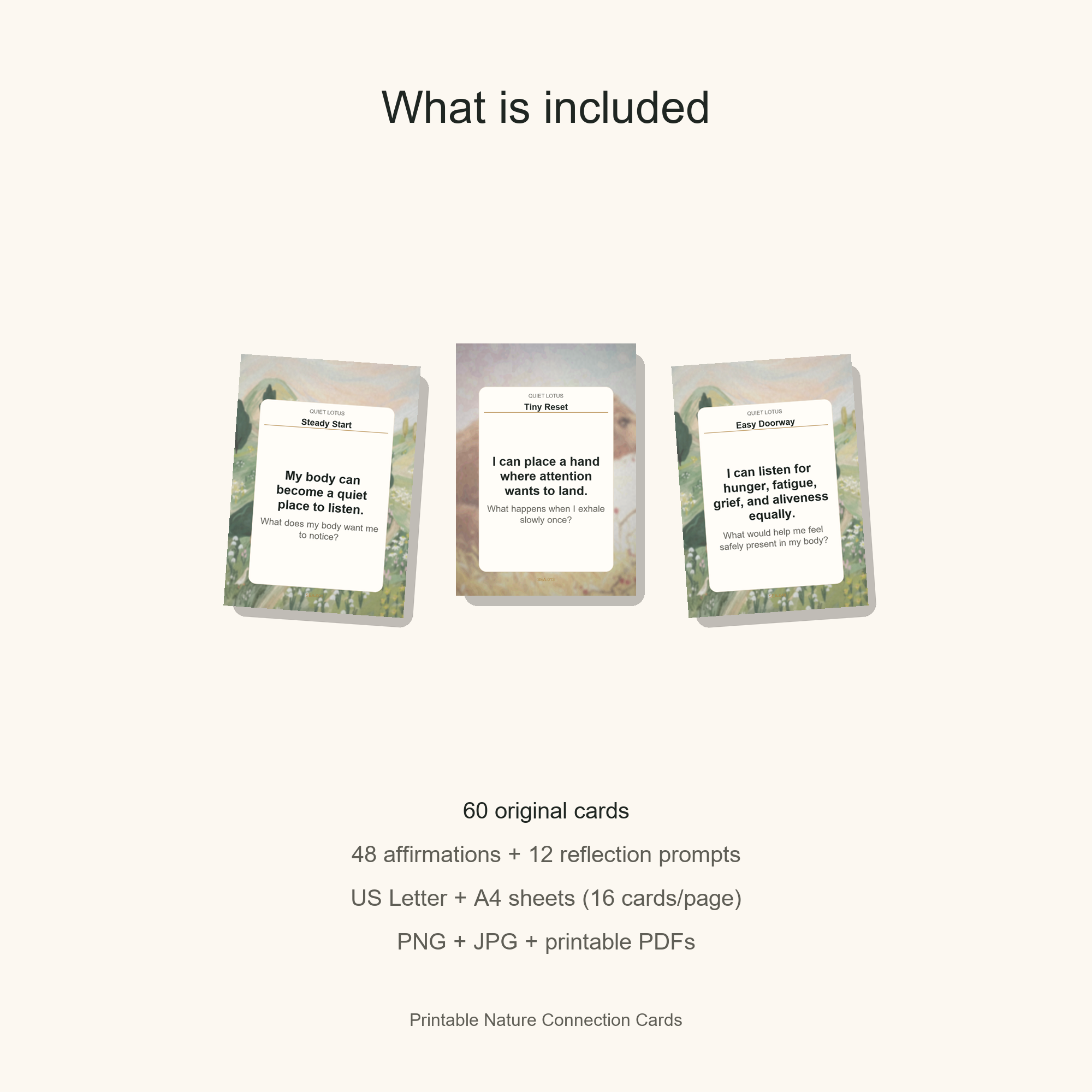Printable Nature Connection Cards gallery preview