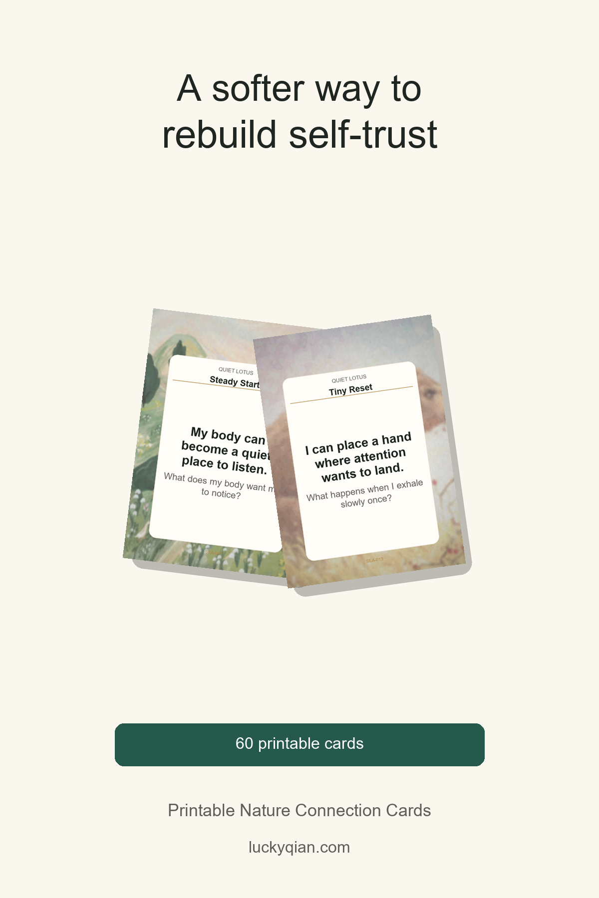 Printable Nature Connection Cards pin preview