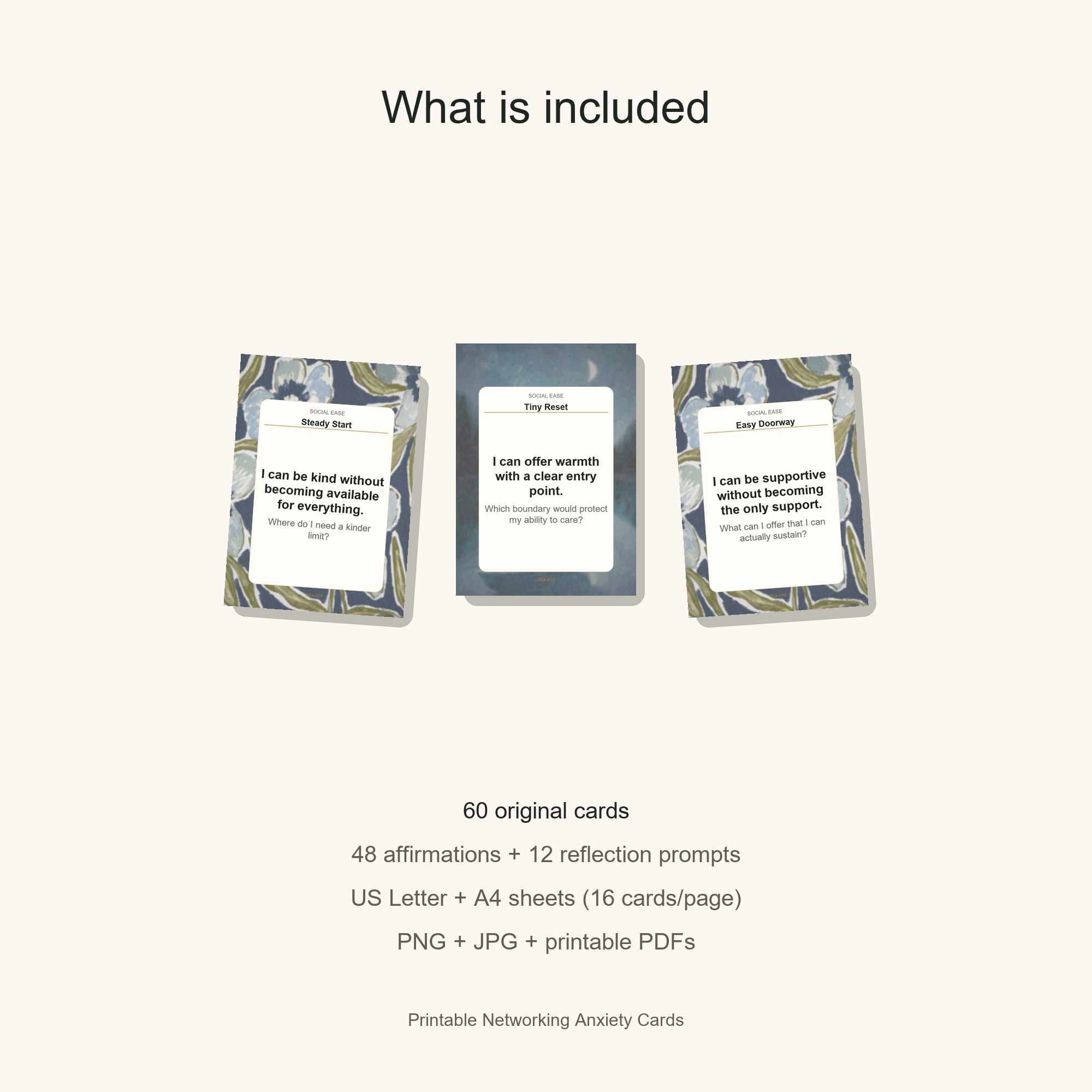 Printable Networking Anxiety Cards gallery preview