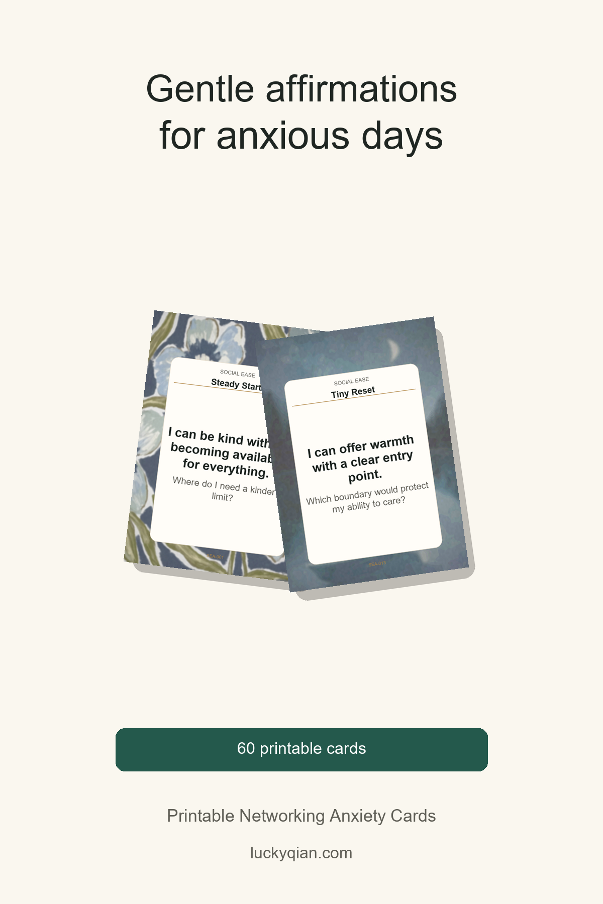 Printable Networking Anxiety Cards pin preview