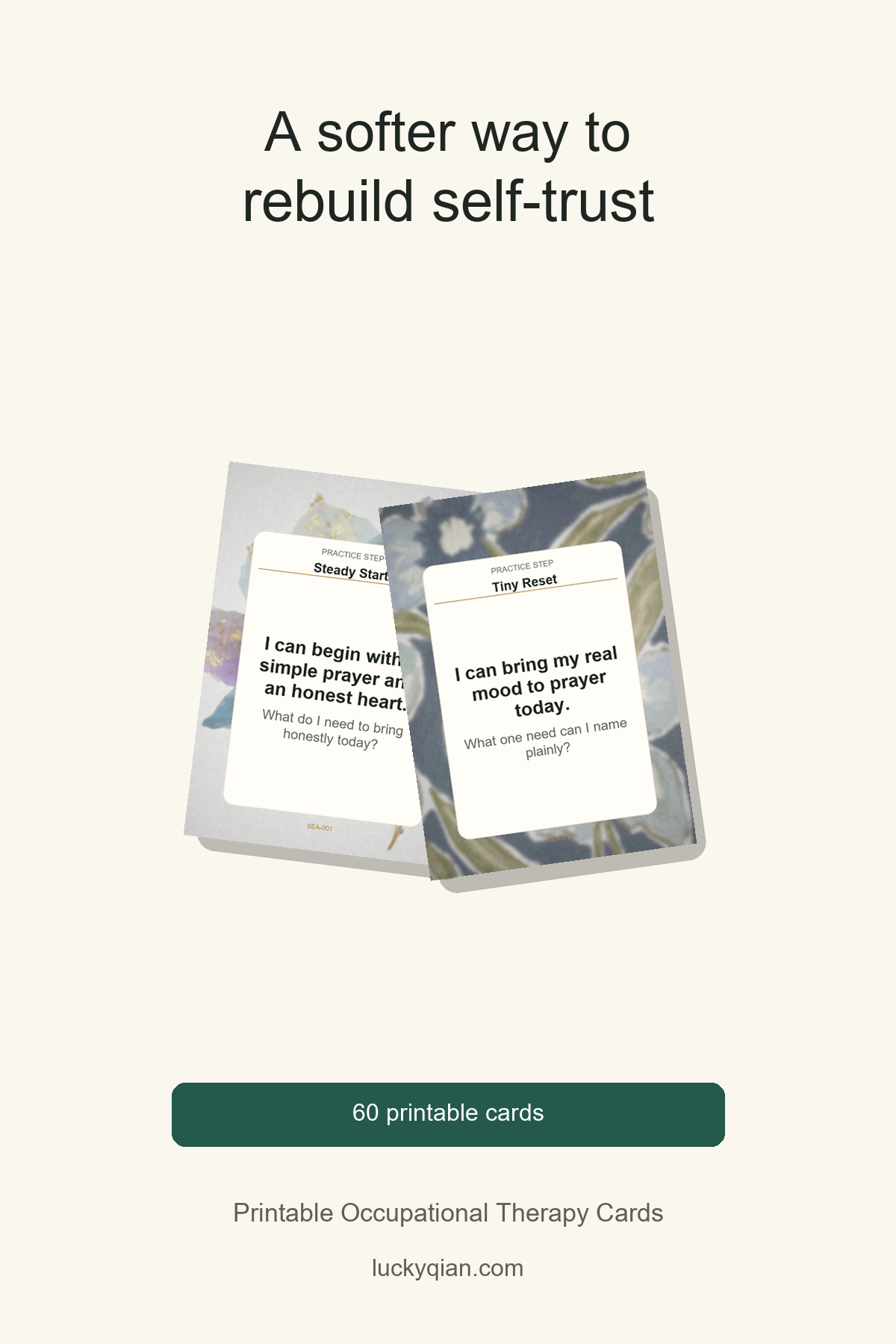 Printable Occupational Therapy Cards pin preview