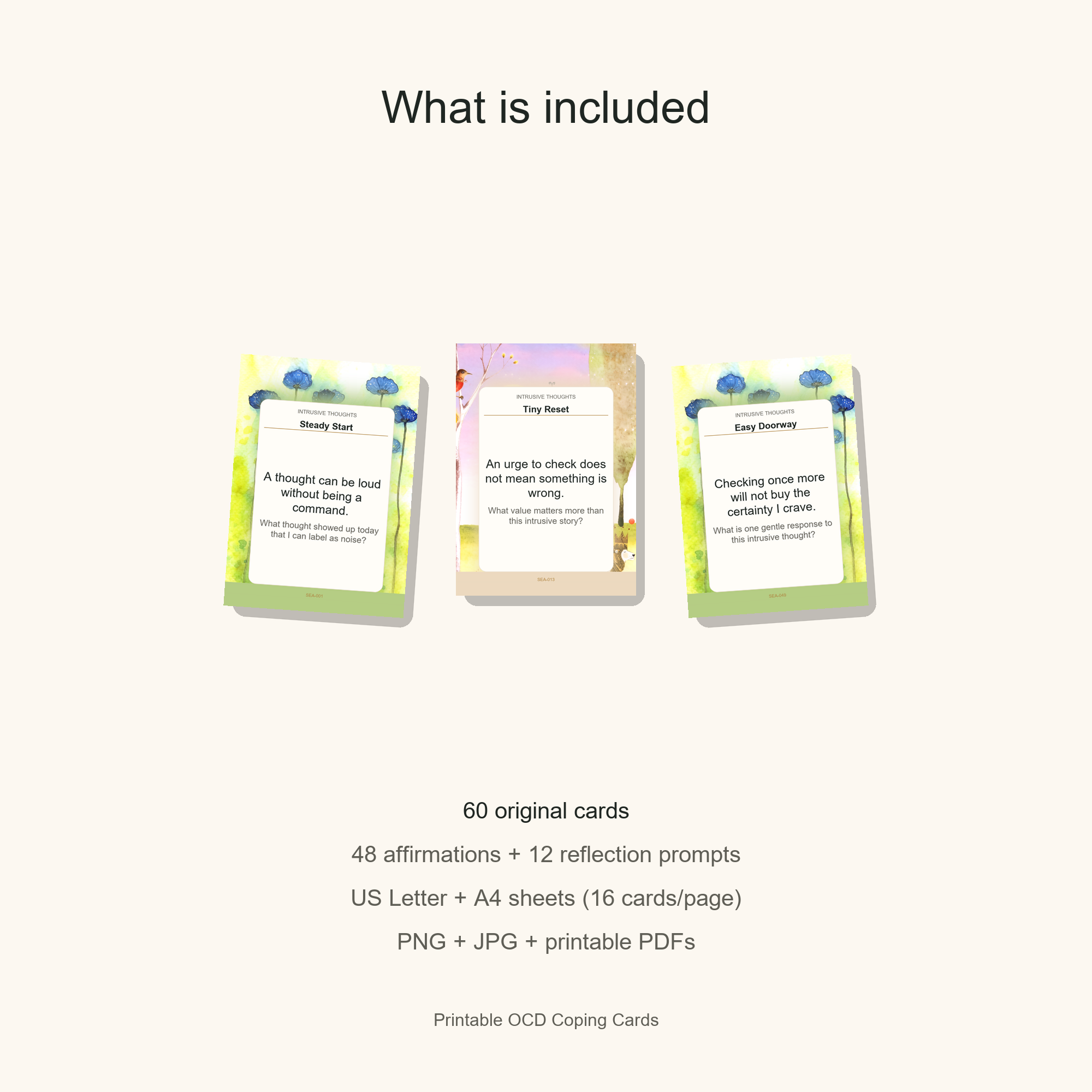 Printable OCD Coping Cards gallery preview