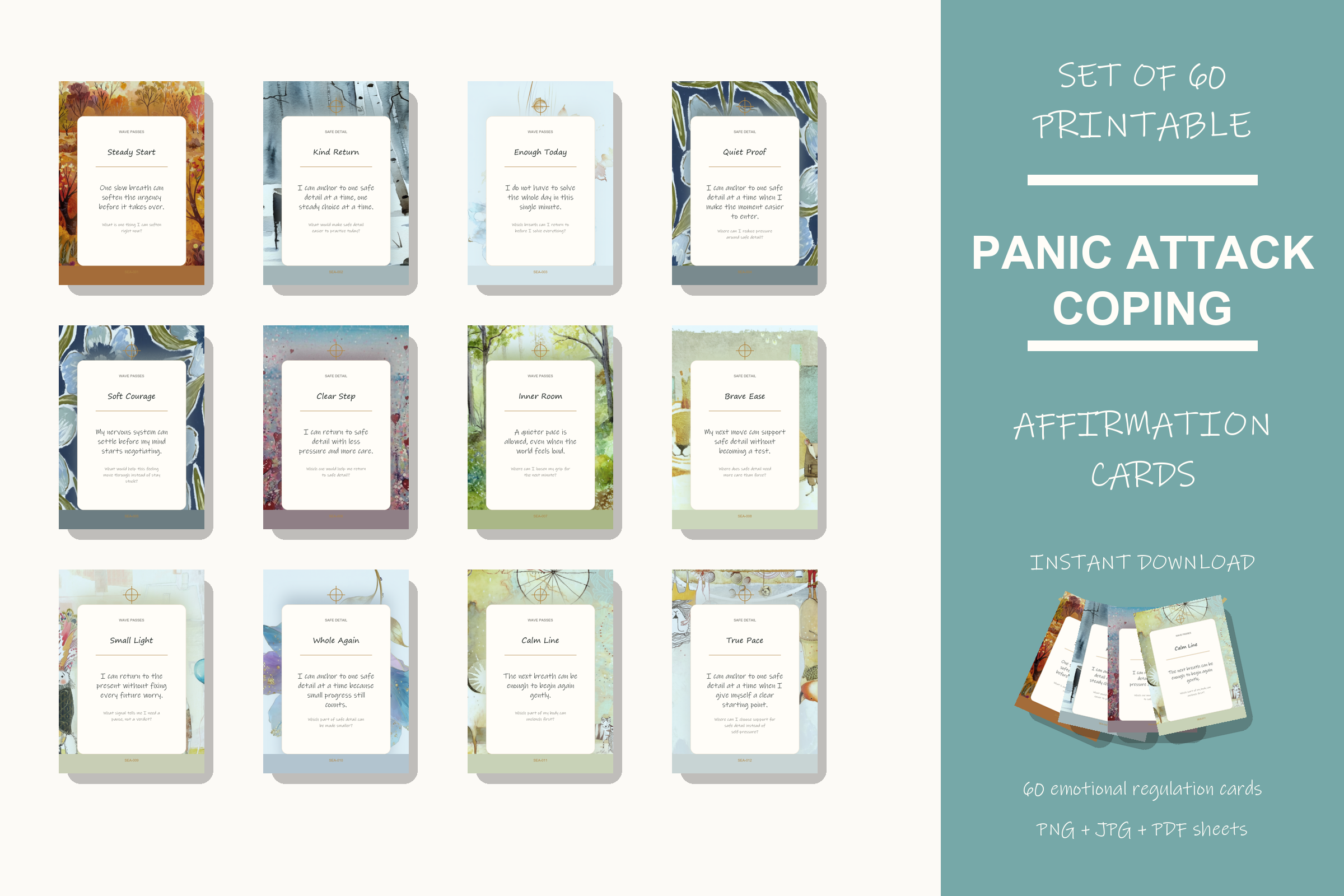 Printable Panic Attack Coping Cards preview