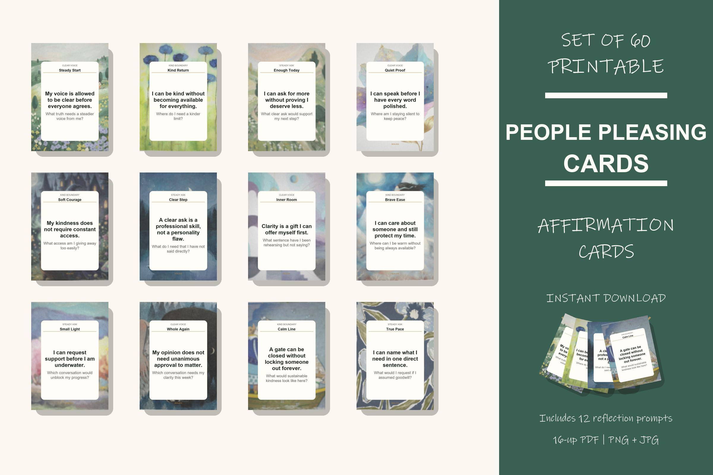 Printable People Pleasing Cards preview
