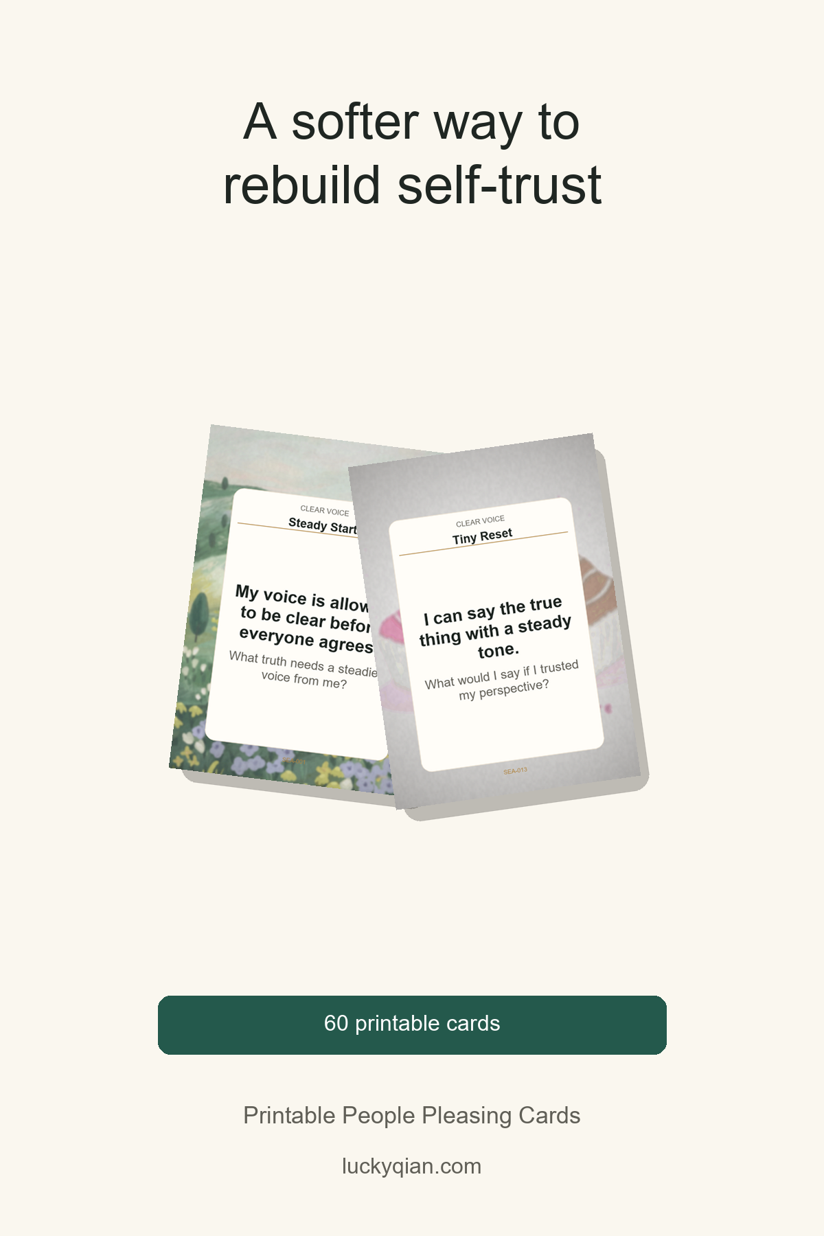 Printable People Pleasing Cards pin preview
