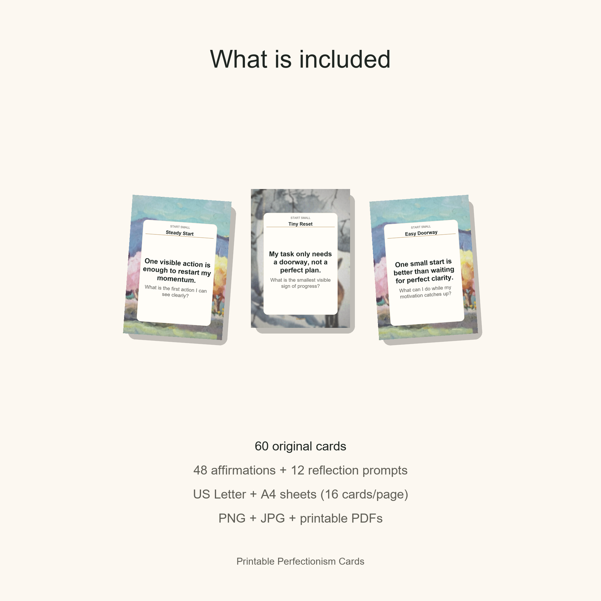 Printable Perfectionism Cards gallery preview