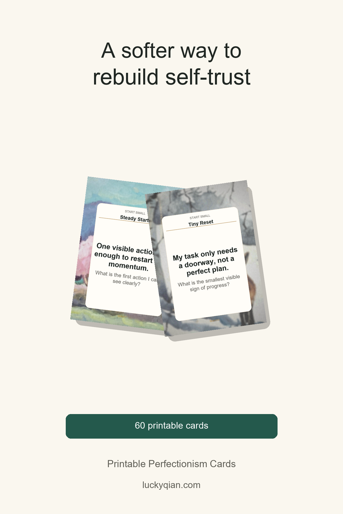 Printable Perfectionism Cards pin preview