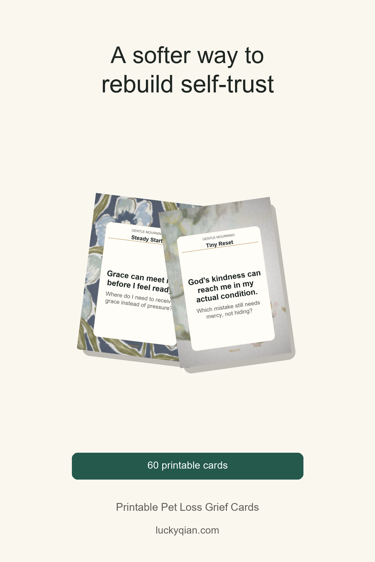 Printable Pet Loss Grief Cards pin preview