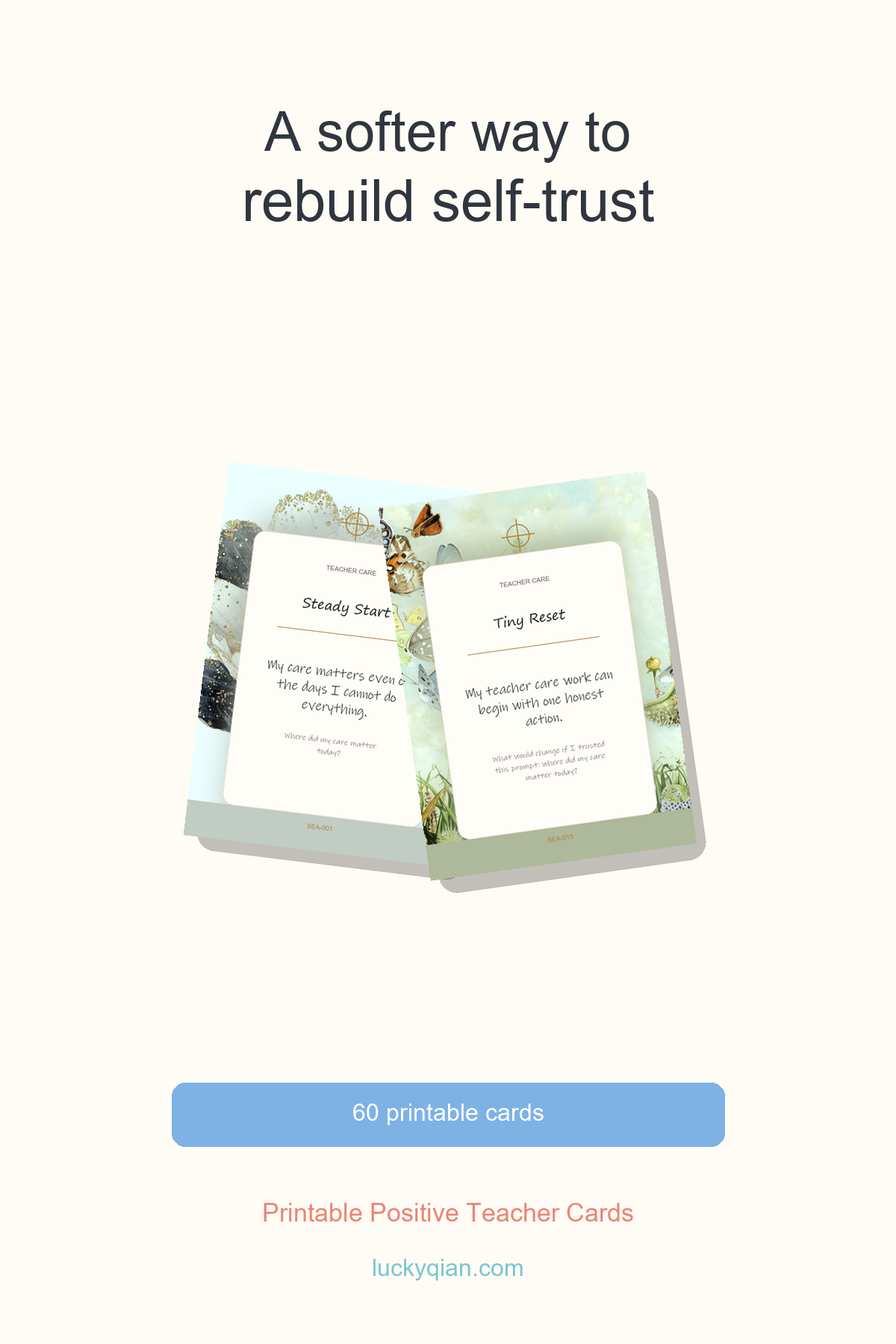 Printable Positive Teacher Cards pin preview