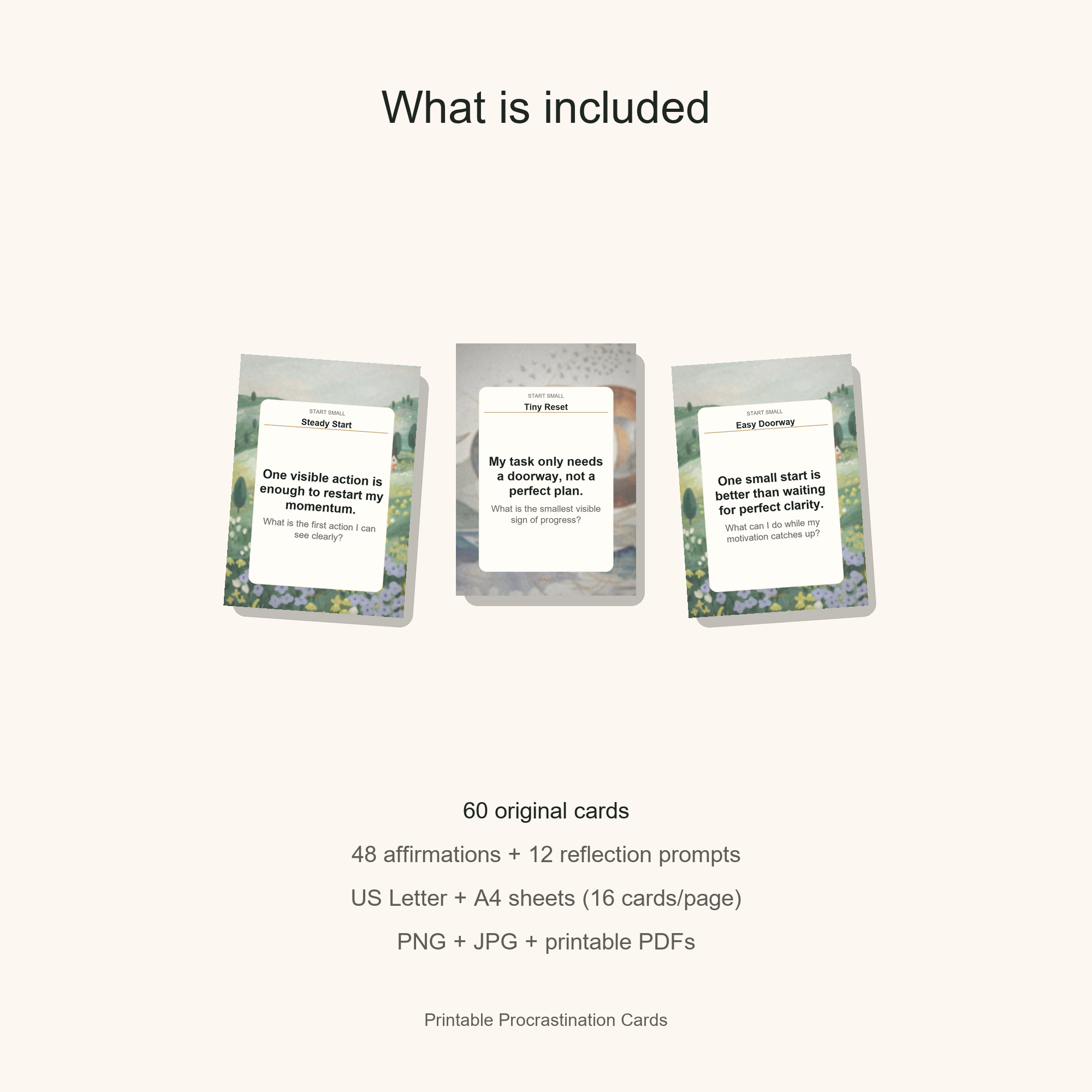 Printable Procrastination Cards gallery preview