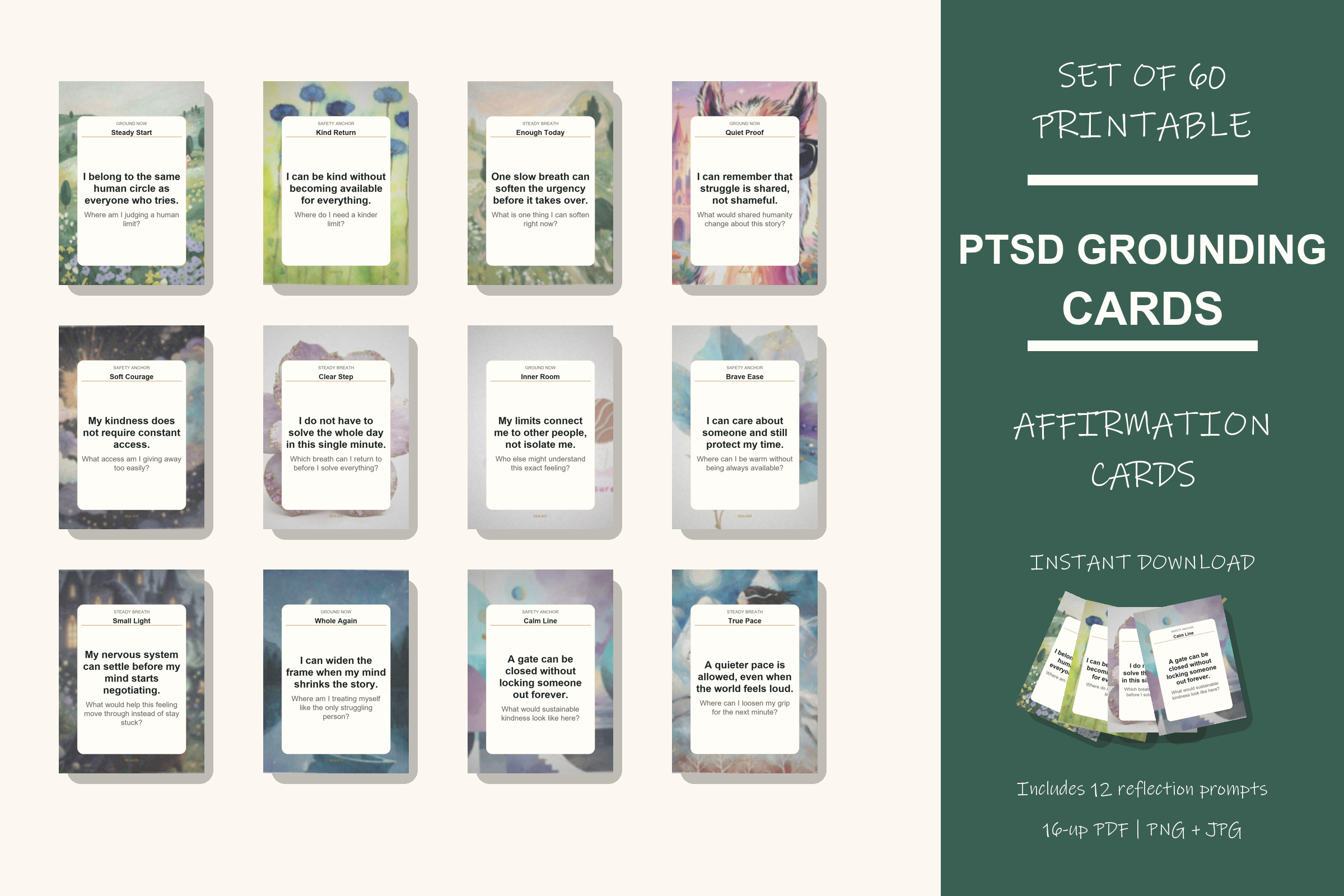 Printable Ptsd Grounding Cards preview