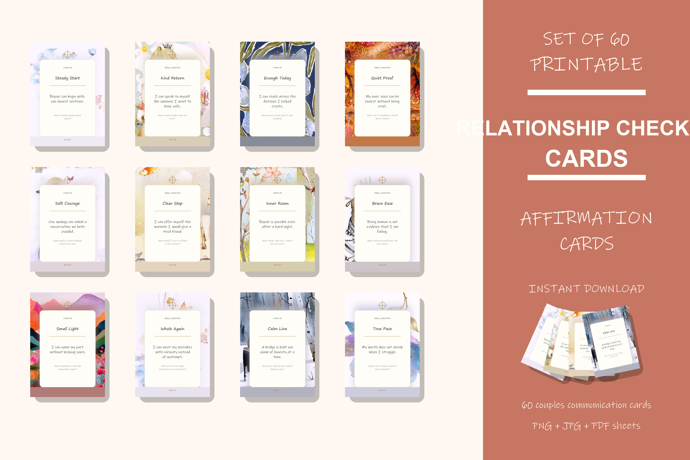 Printable Relationship Check-In Cards preview