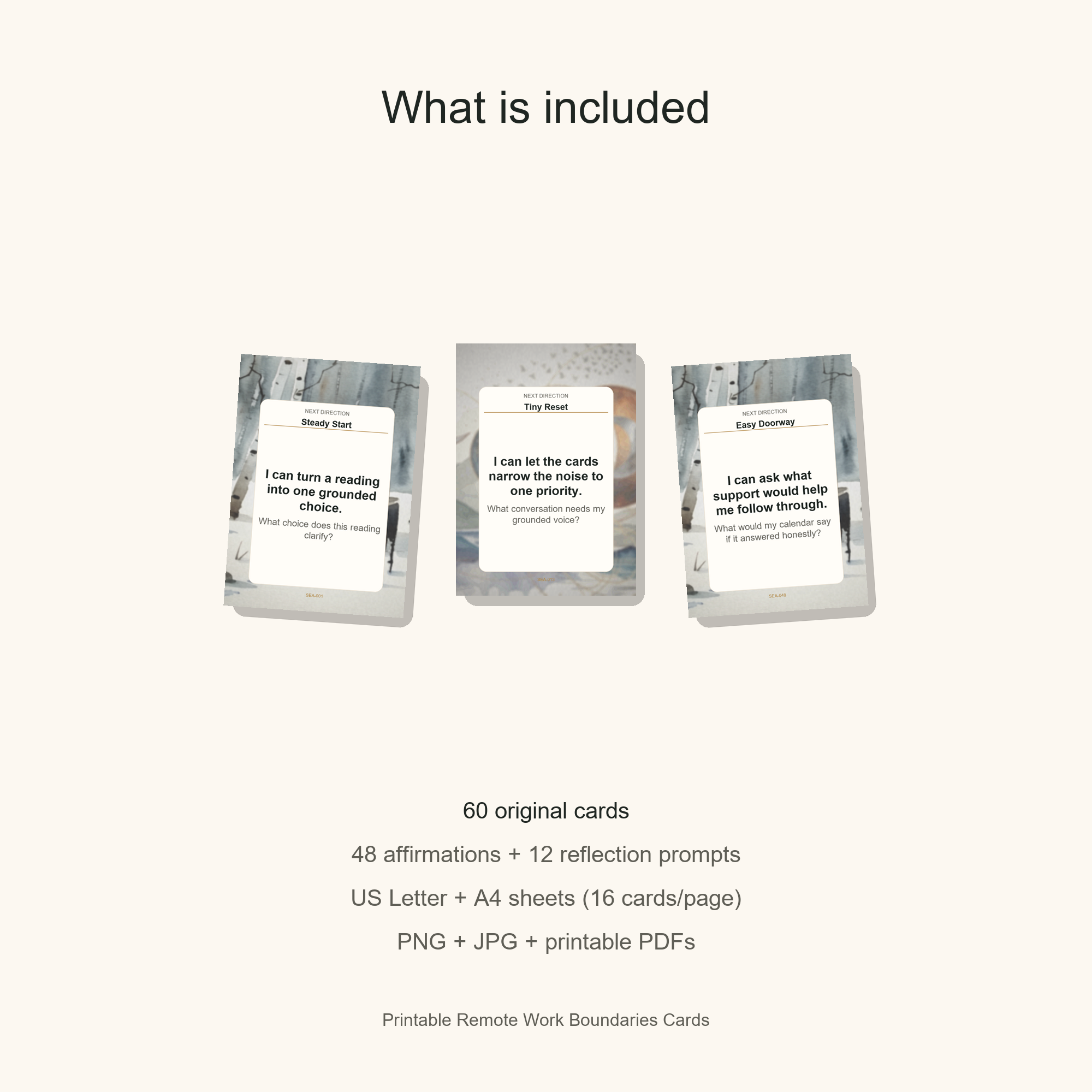 Printable Remote Work Boundaries Cards gallery preview