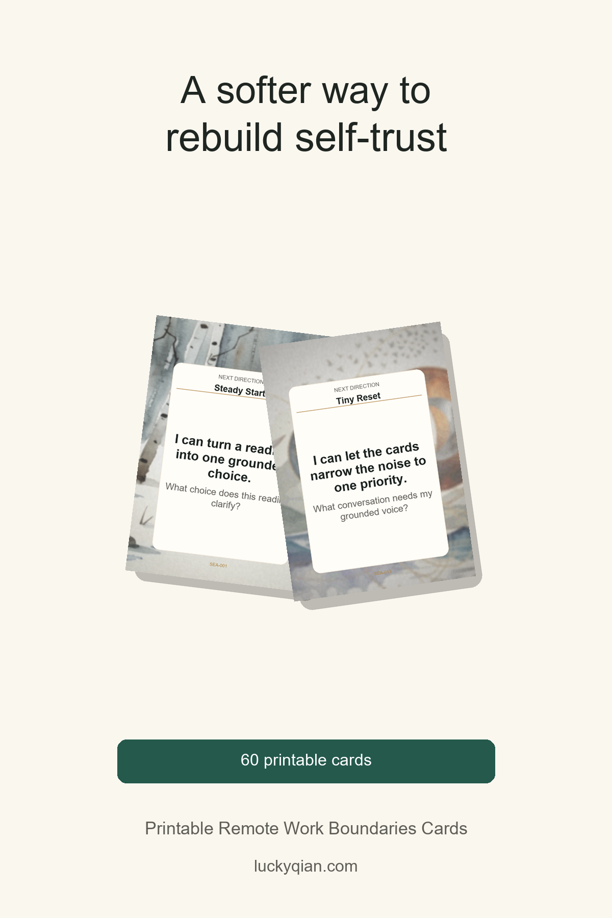 Printable Remote Work Boundaries Cards pin preview