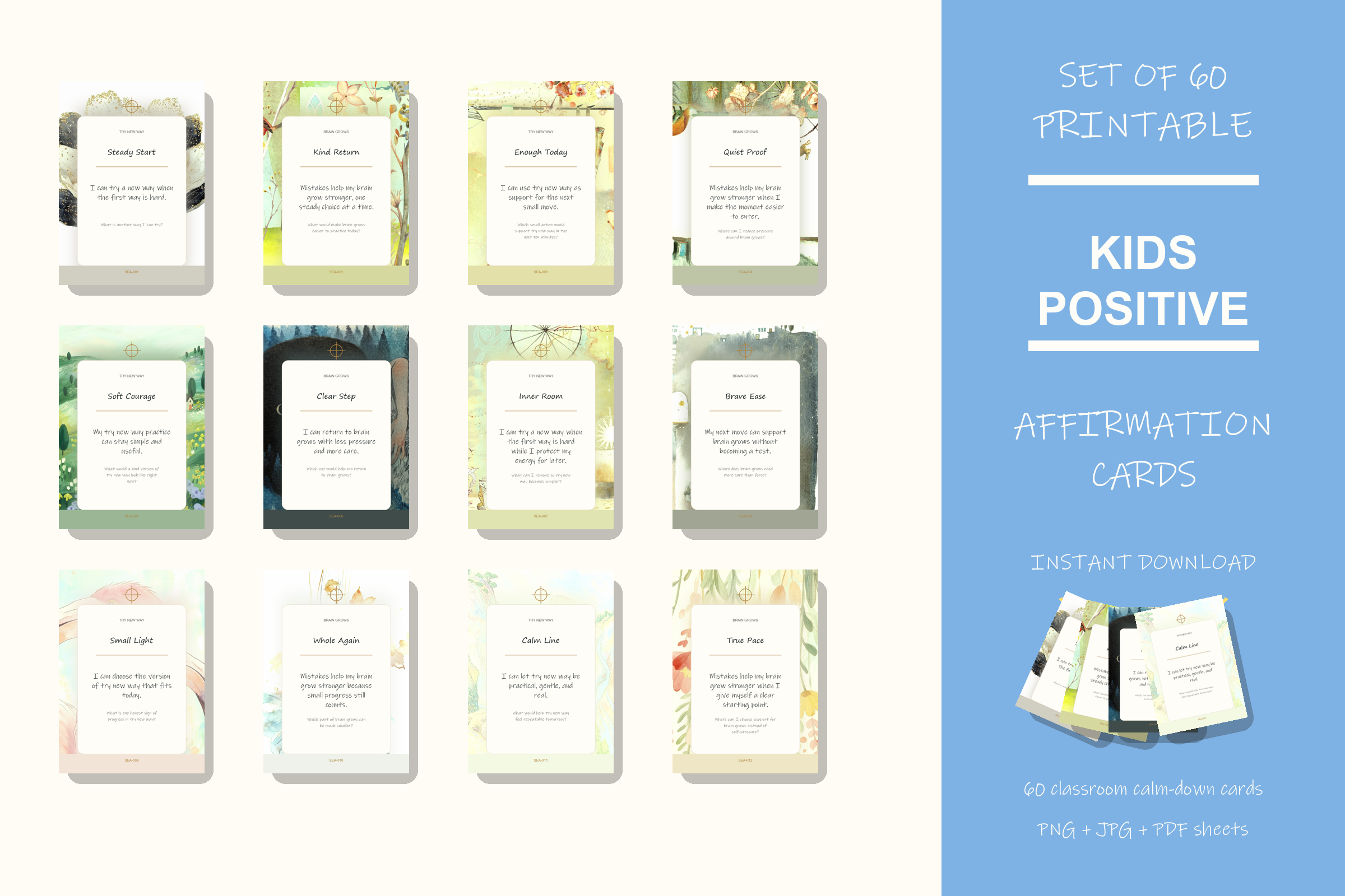 Printable Resilience Cards for Kids preview
