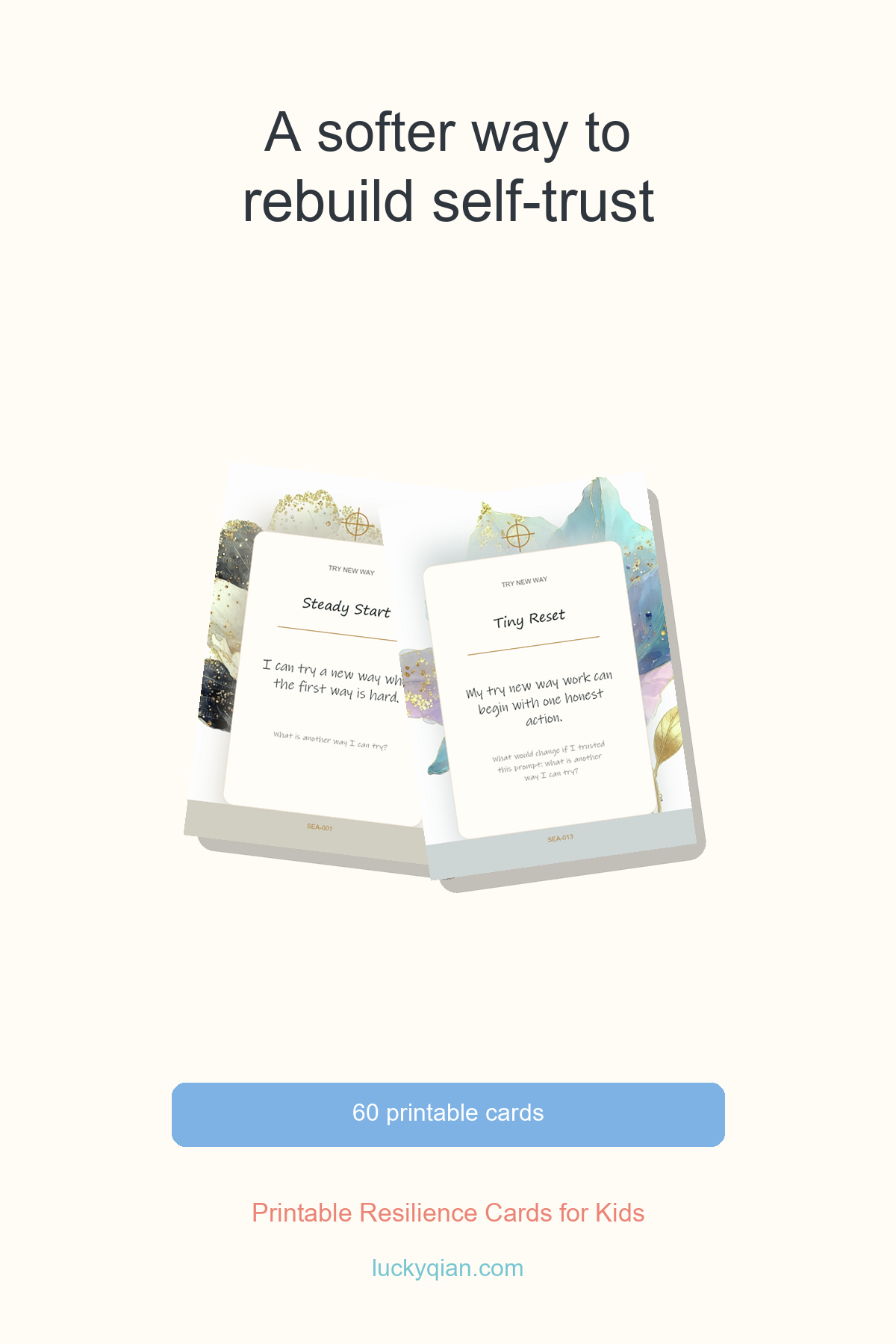 Printable Resilience Cards for Kids pin preview
