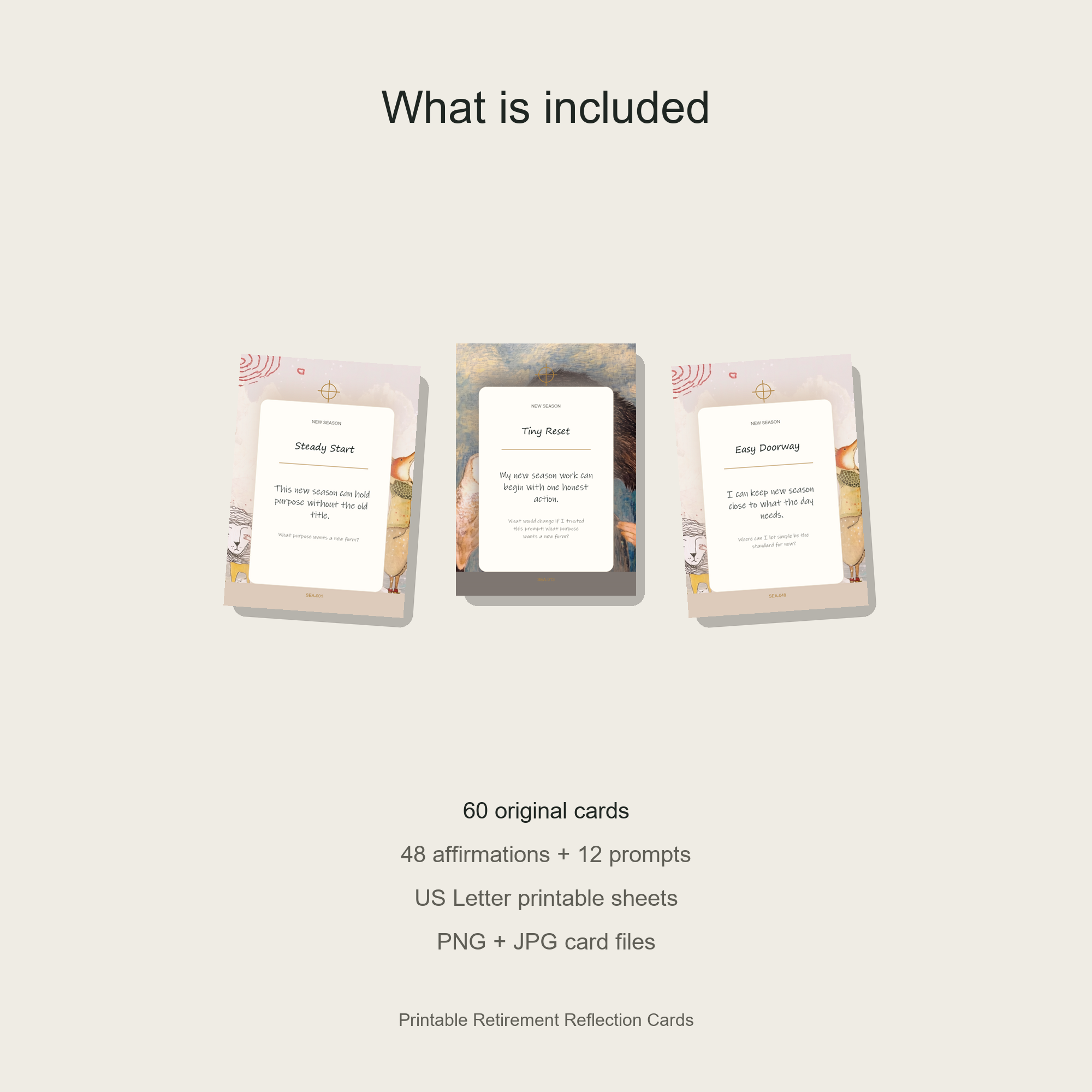 Printable Retirement Reflection Cards gallery preview