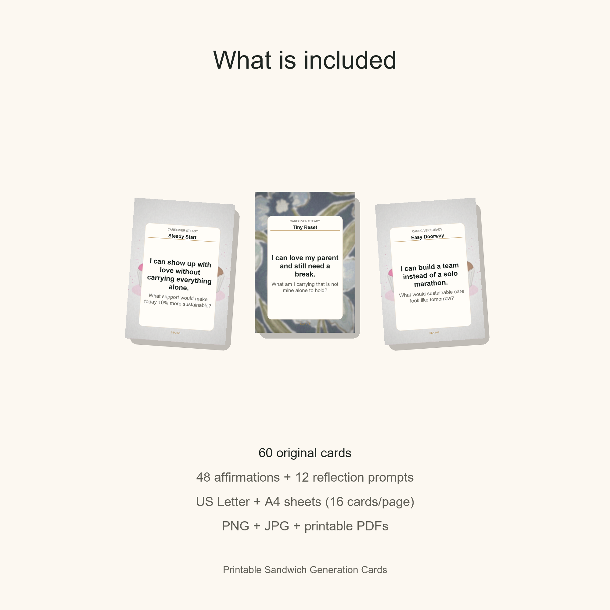 Printable Sandwich Generation Cards gallery preview