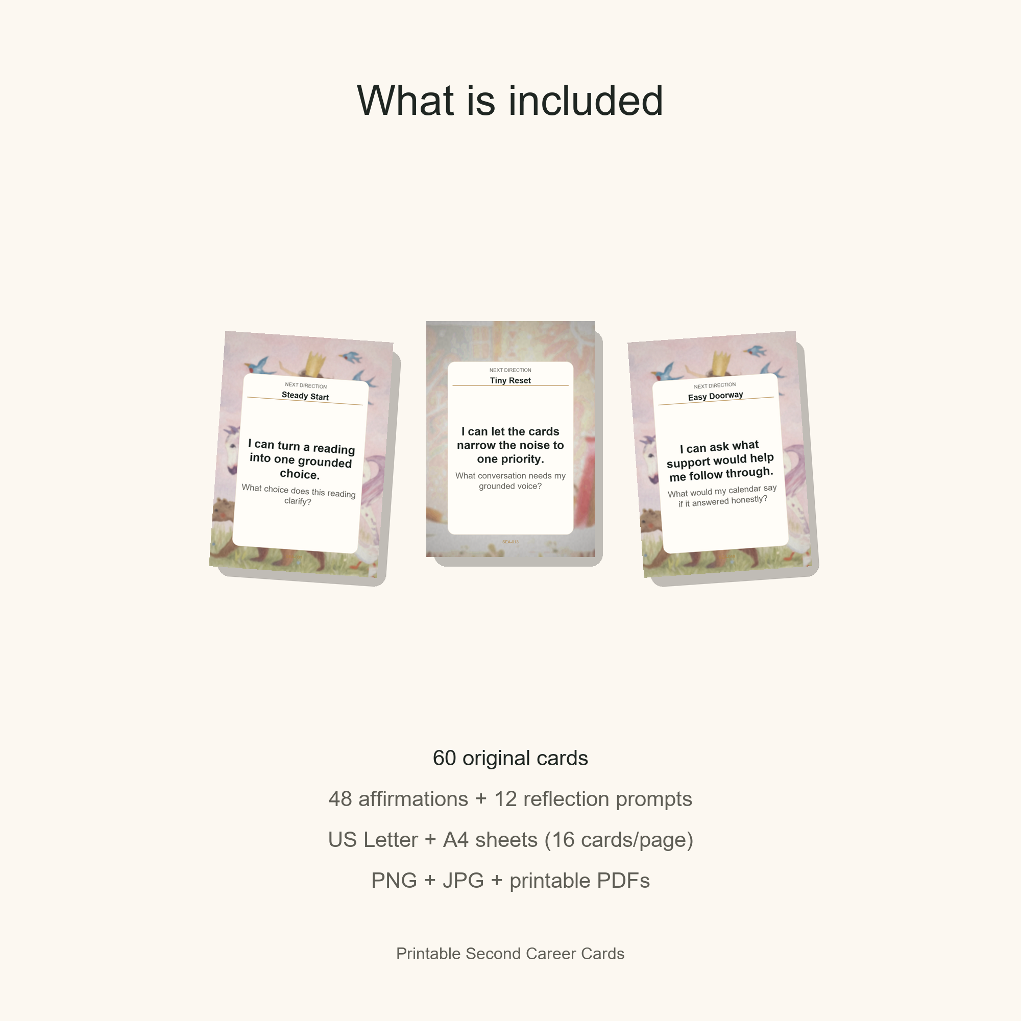 Printable Second Career Cards gallery preview