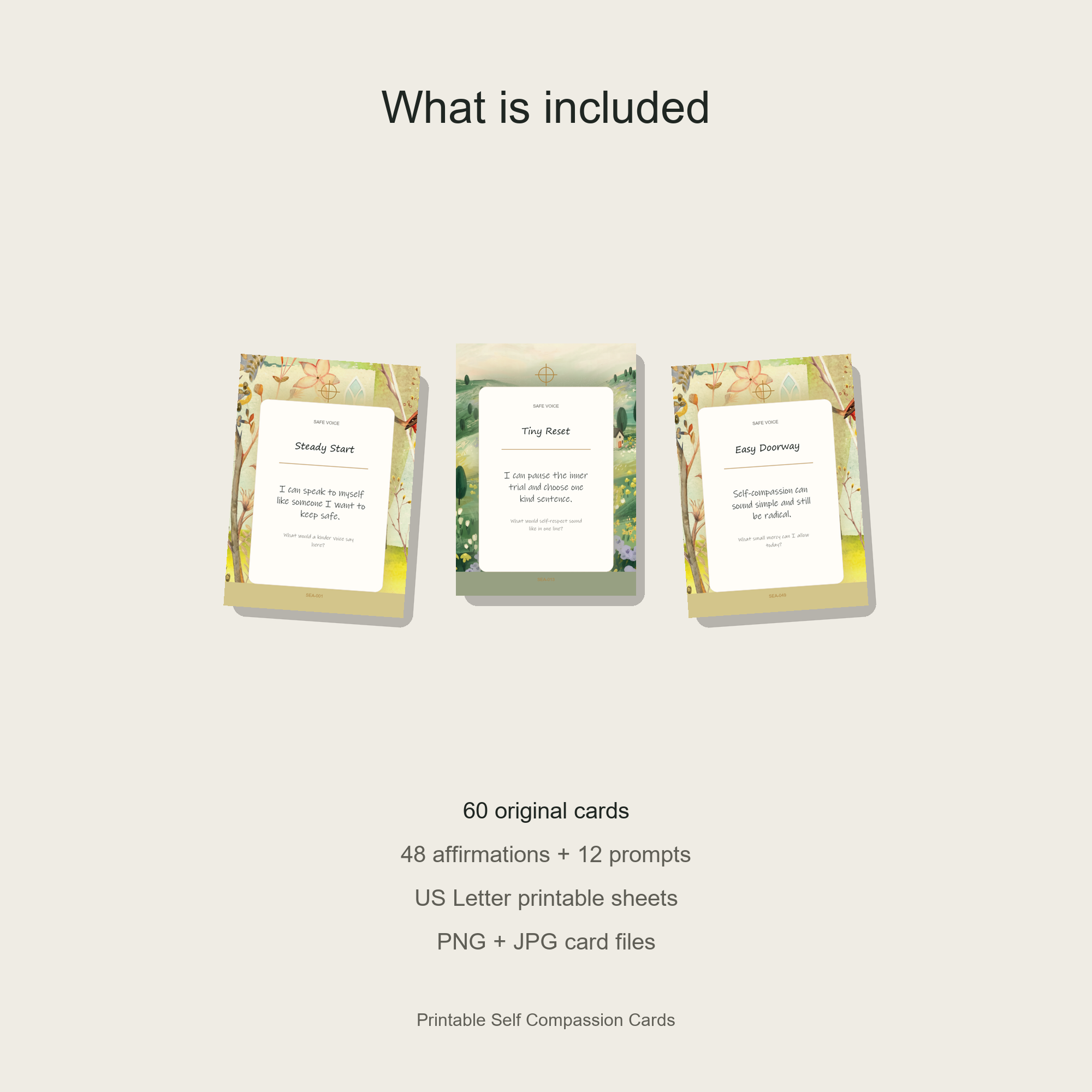 Printable Self Compassion Cards gallery preview