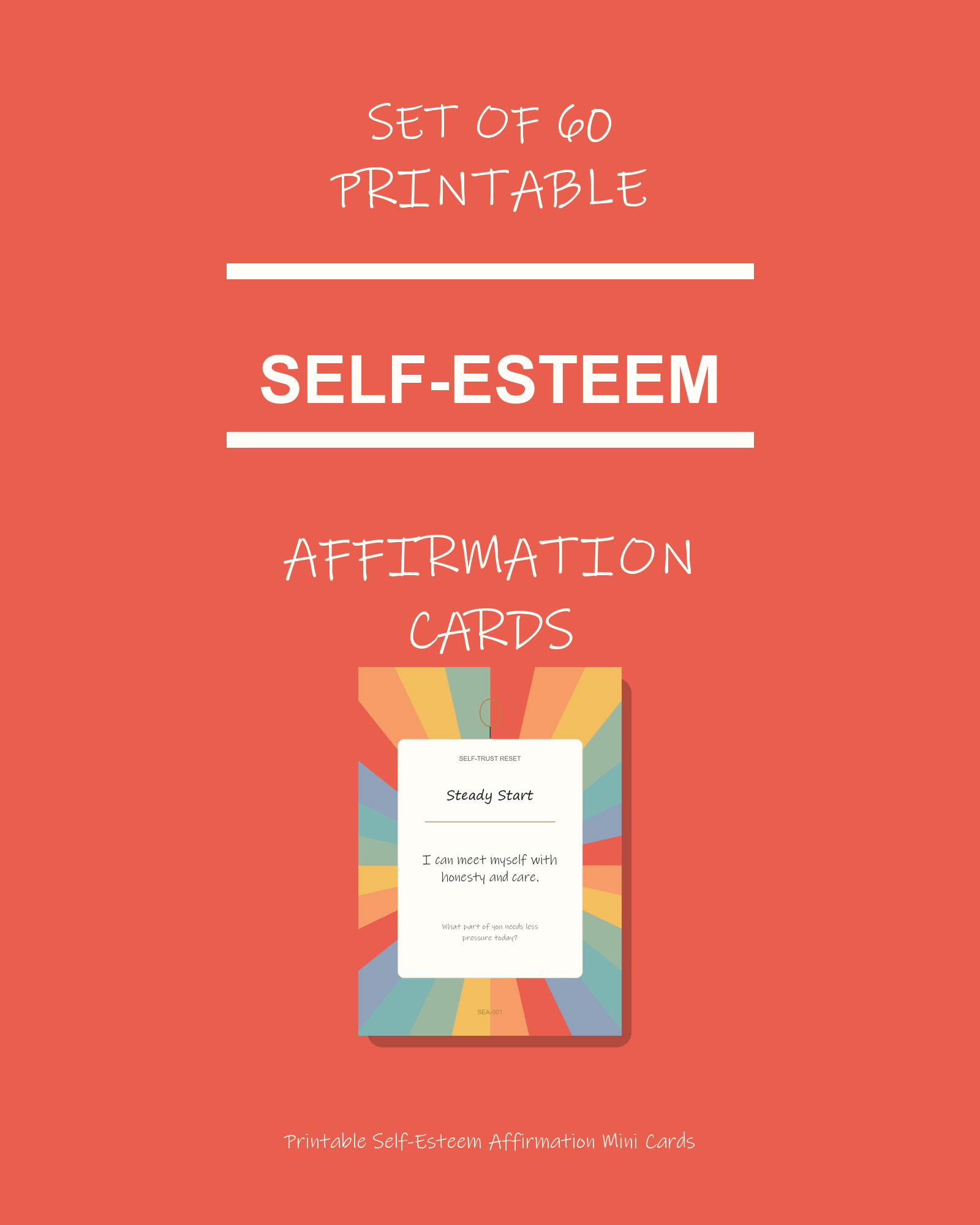 Sample Printable Self-Esteem Affirmation Mini Cards