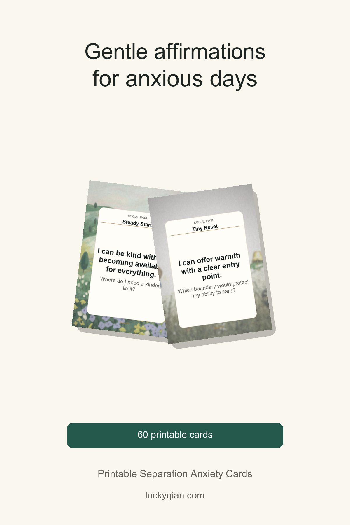 Printable Separation Anxiety Cards pin preview