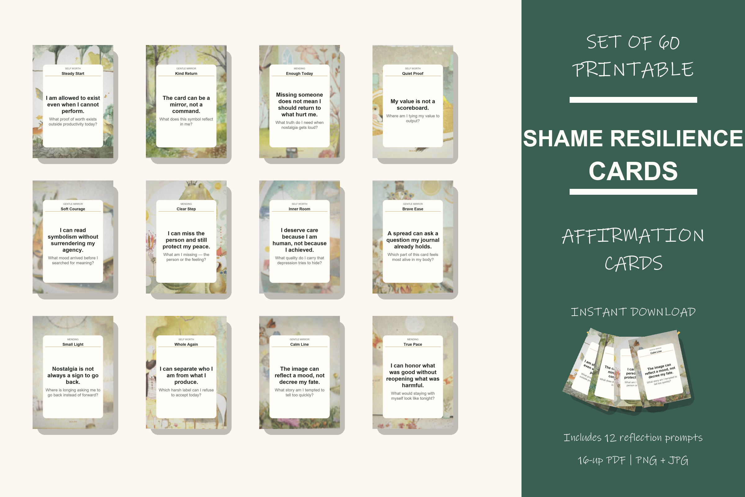 Printable Shame Resilience Cards preview