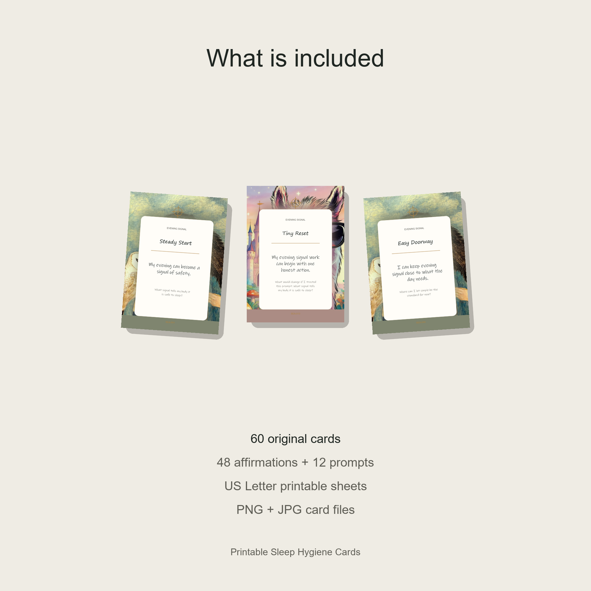 Printable Sleep Hygiene Cards gallery preview