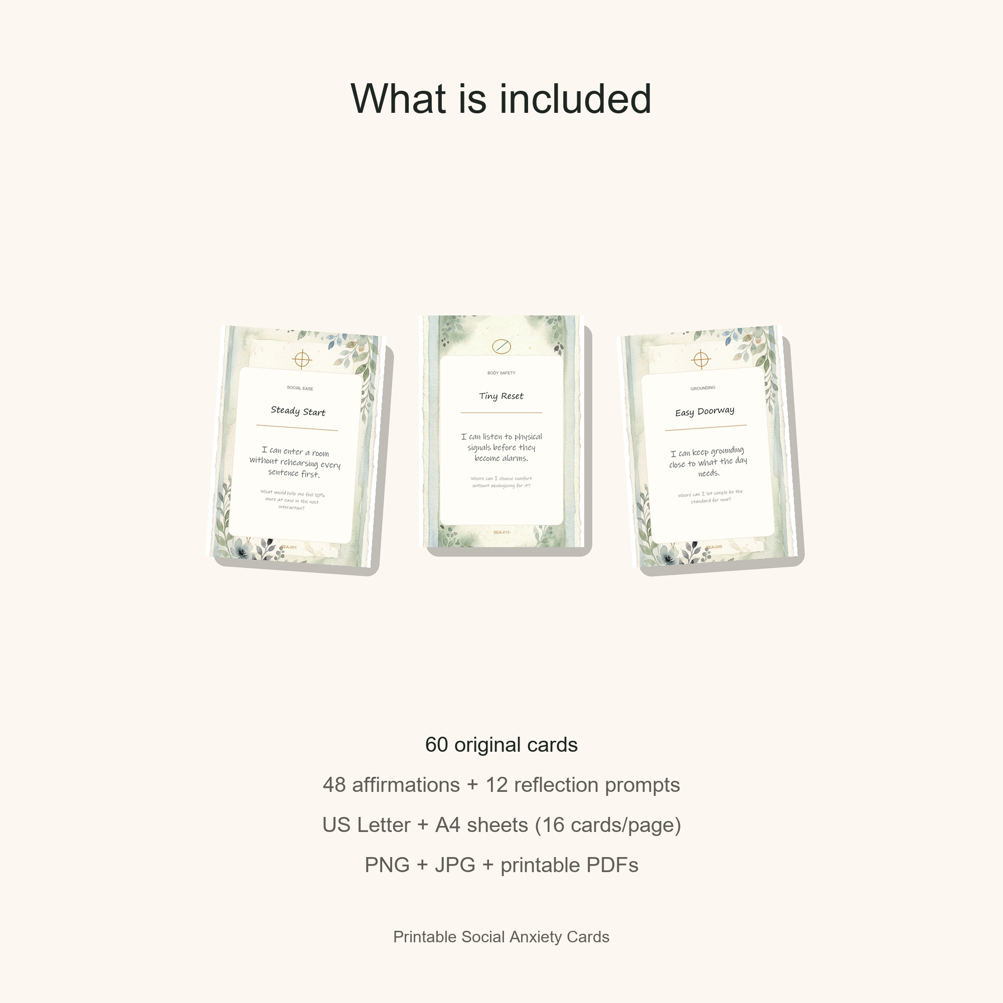 Printable Social Anxiety Cards preview