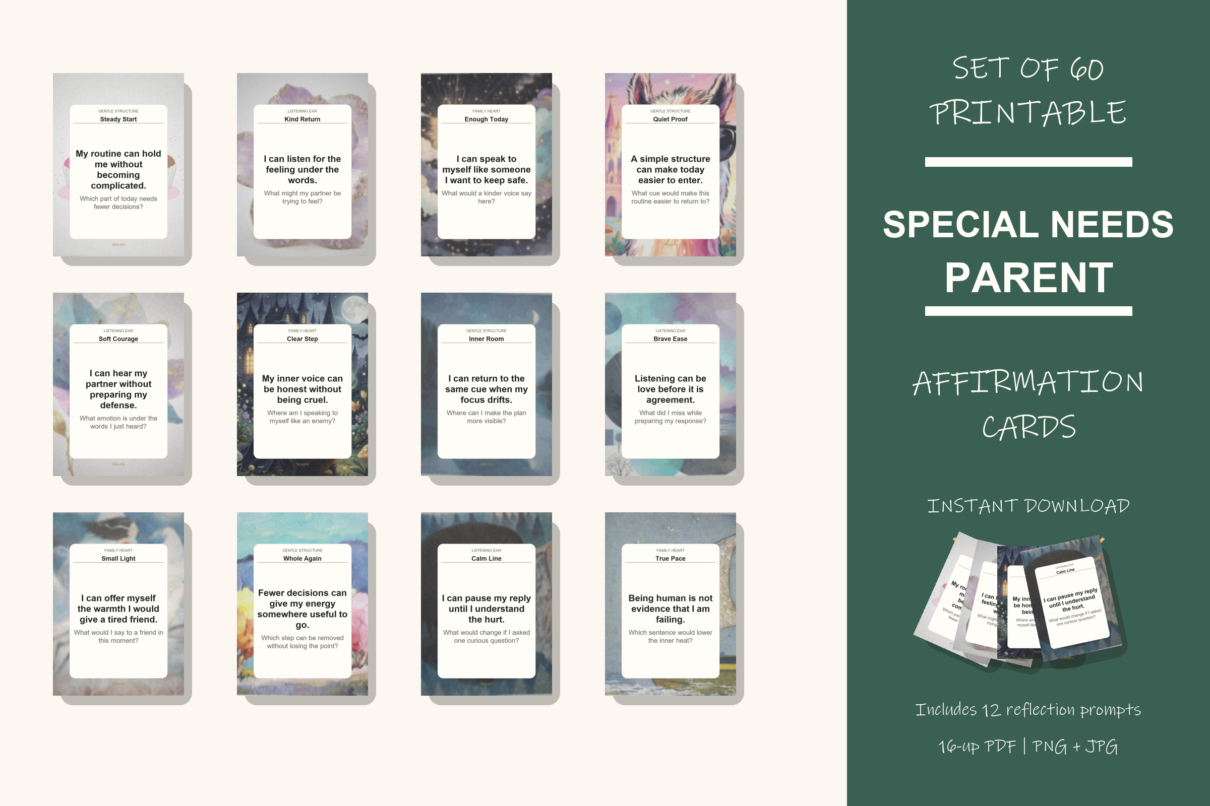 Printable Special Needs Parent Cards preview