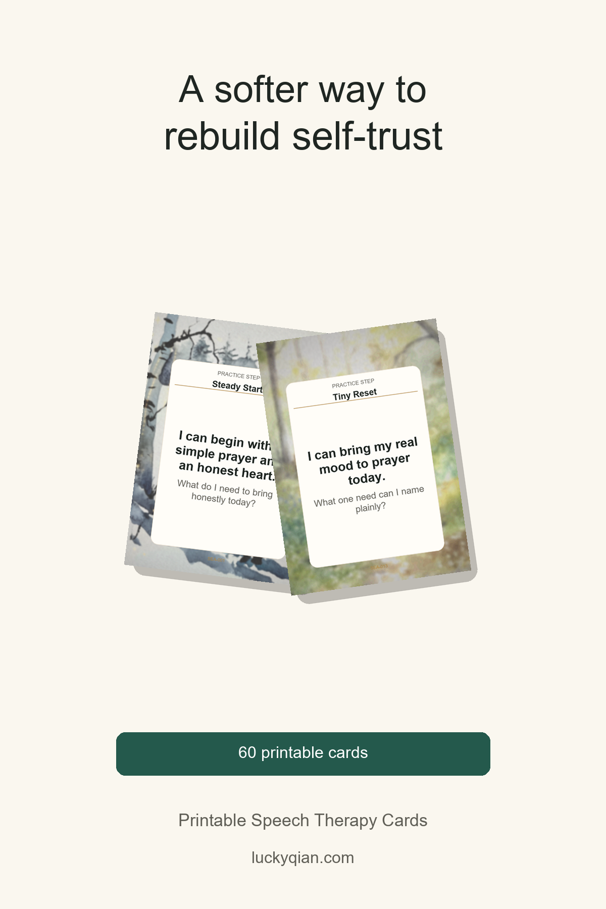 Printable Speech Therapy Cards pin preview
