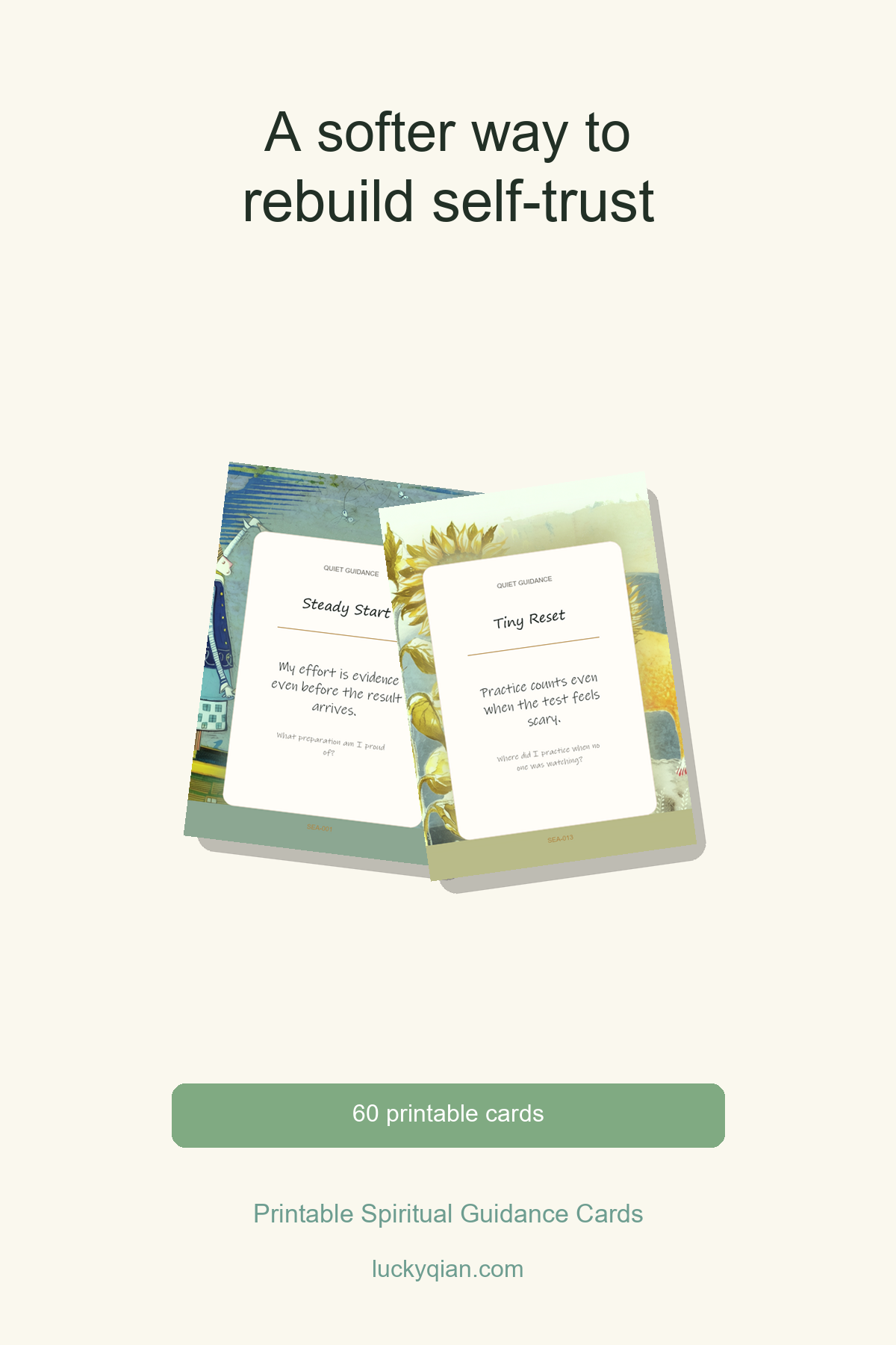 Printable Spiritual Guidance Cards pin preview