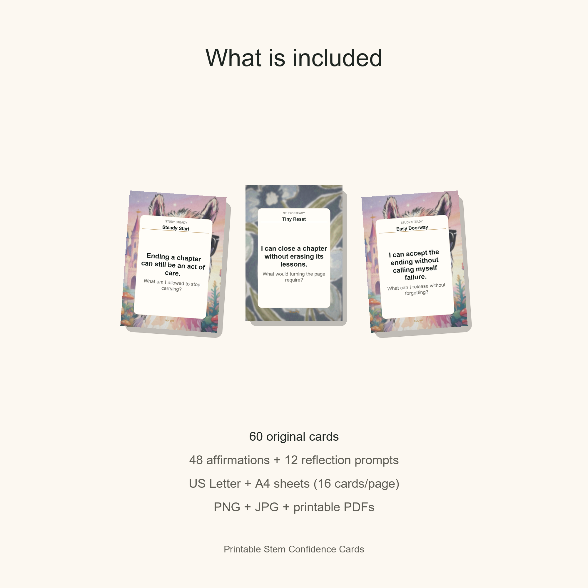 Printable Stem Confidence Cards gallery preview