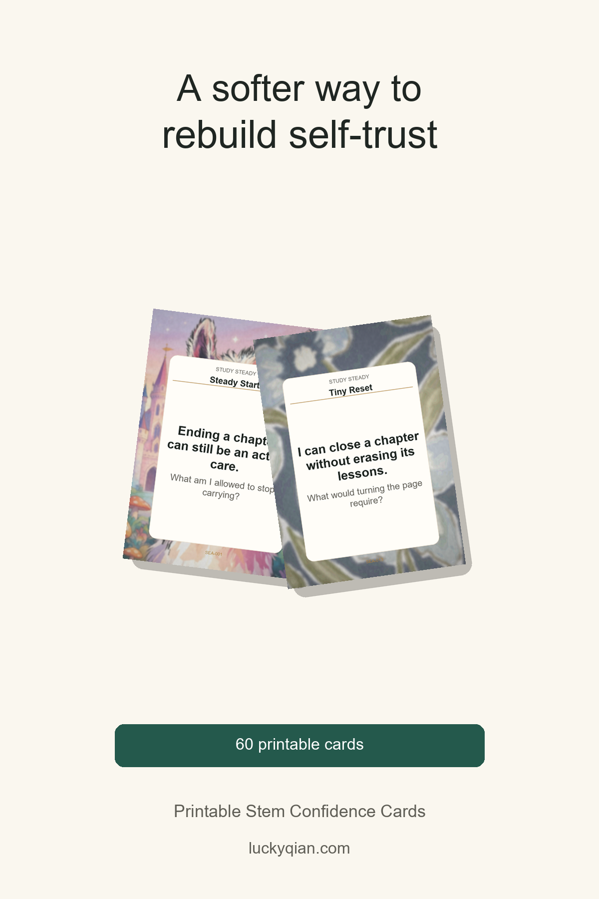 Printable Stem Confidence Cards pin preview