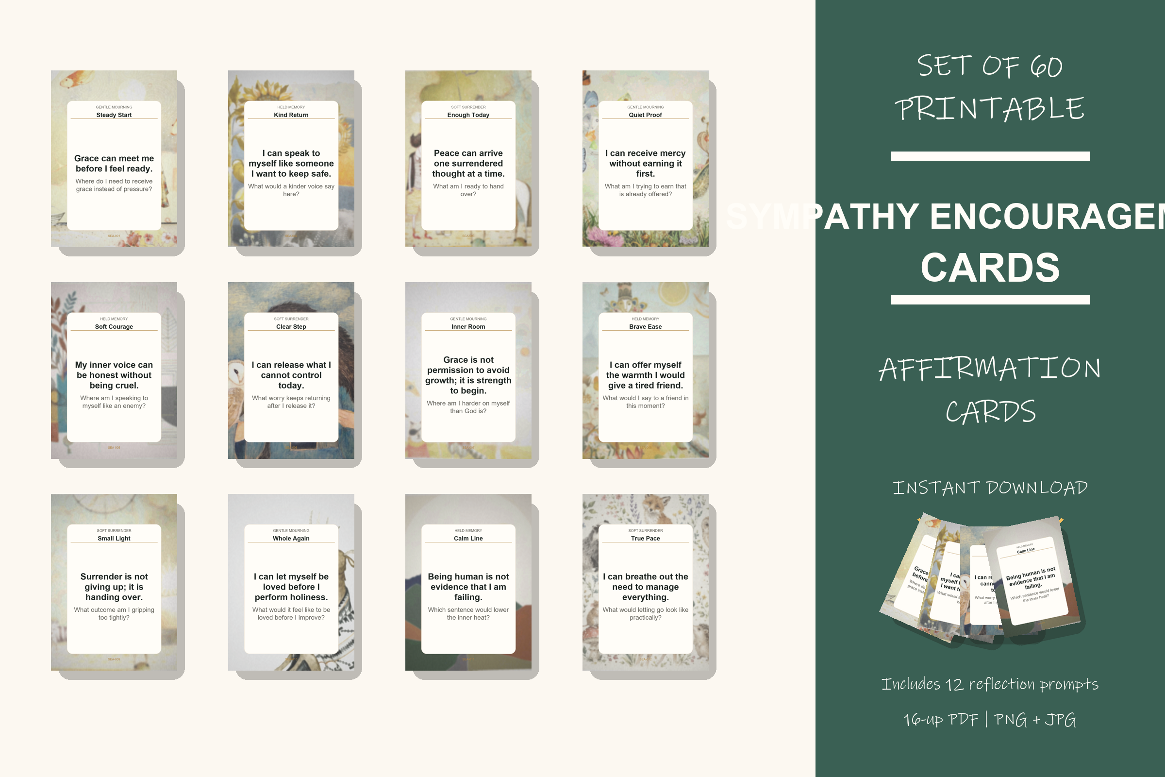 Printable Sympathy Encouragement Cards preview