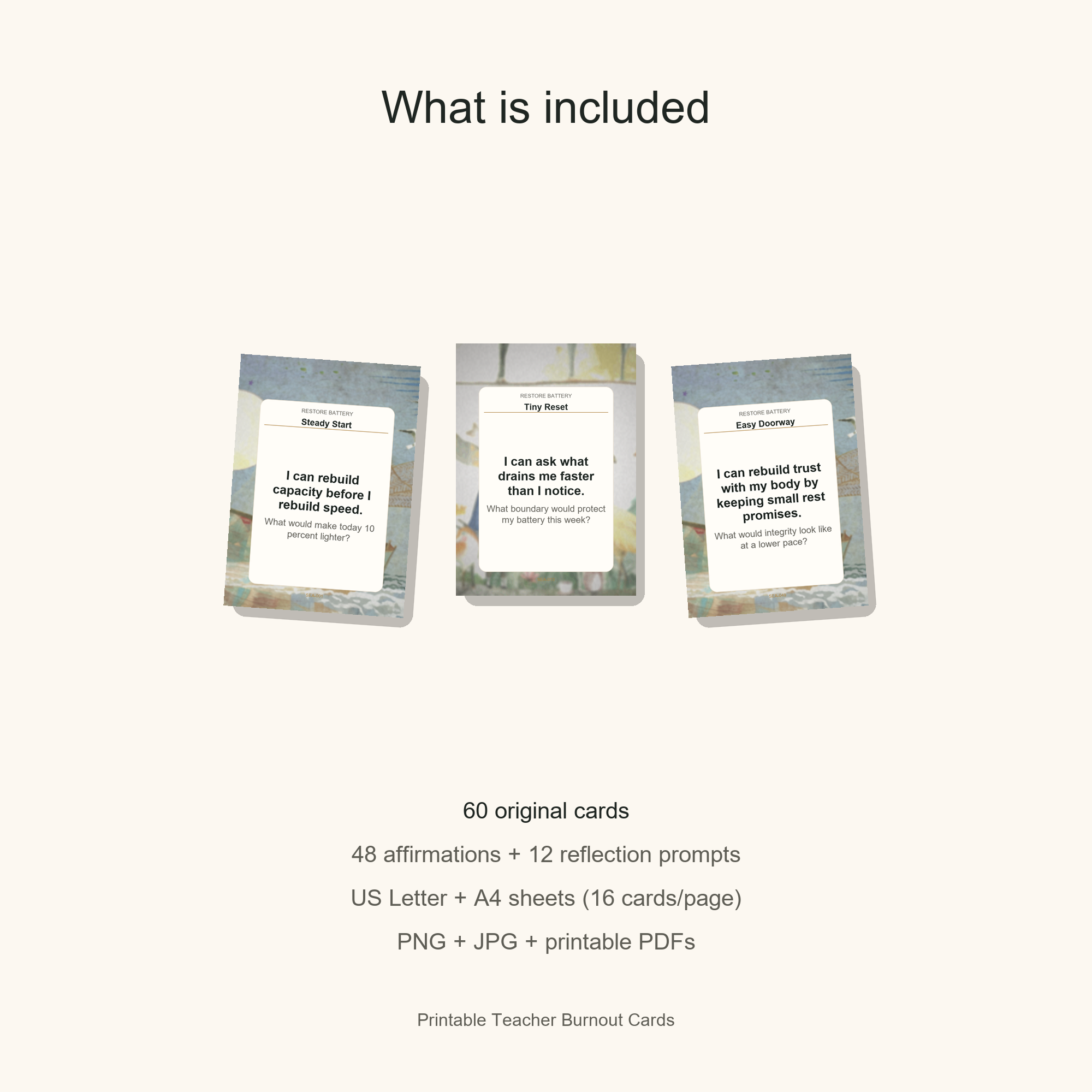 Printable Teacher Burnout Cards gallery preview