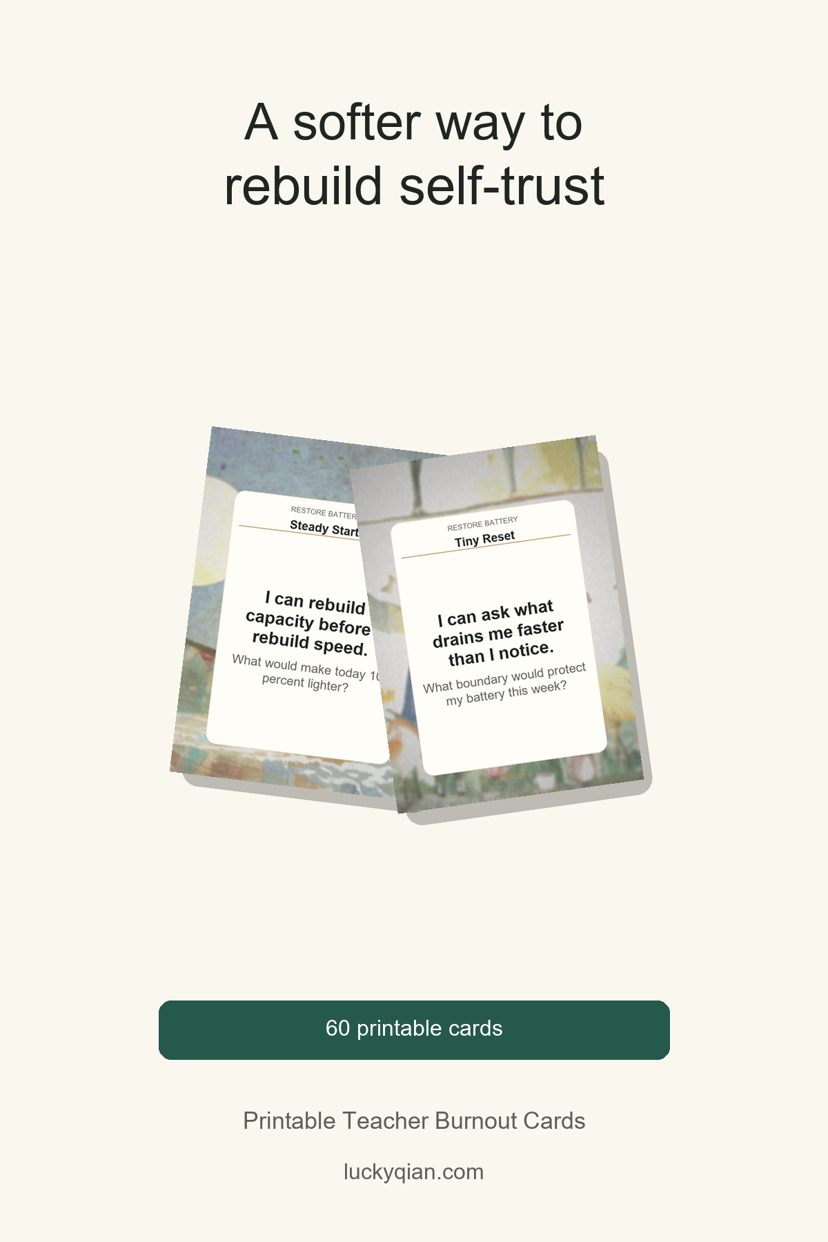 Printable Teacher Burnout Cards pin preview