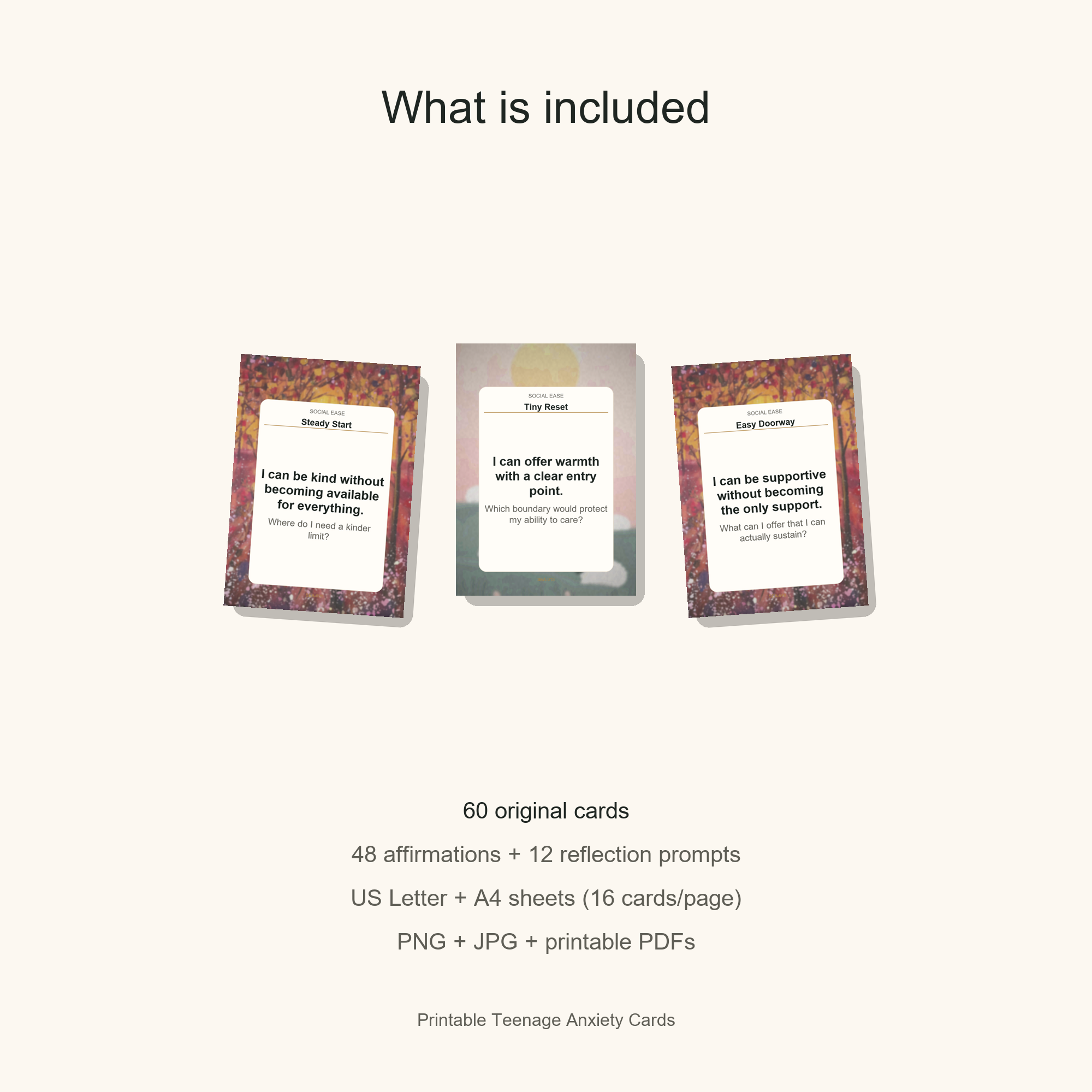 Printable Teenage Anxiety Cards gallery preview