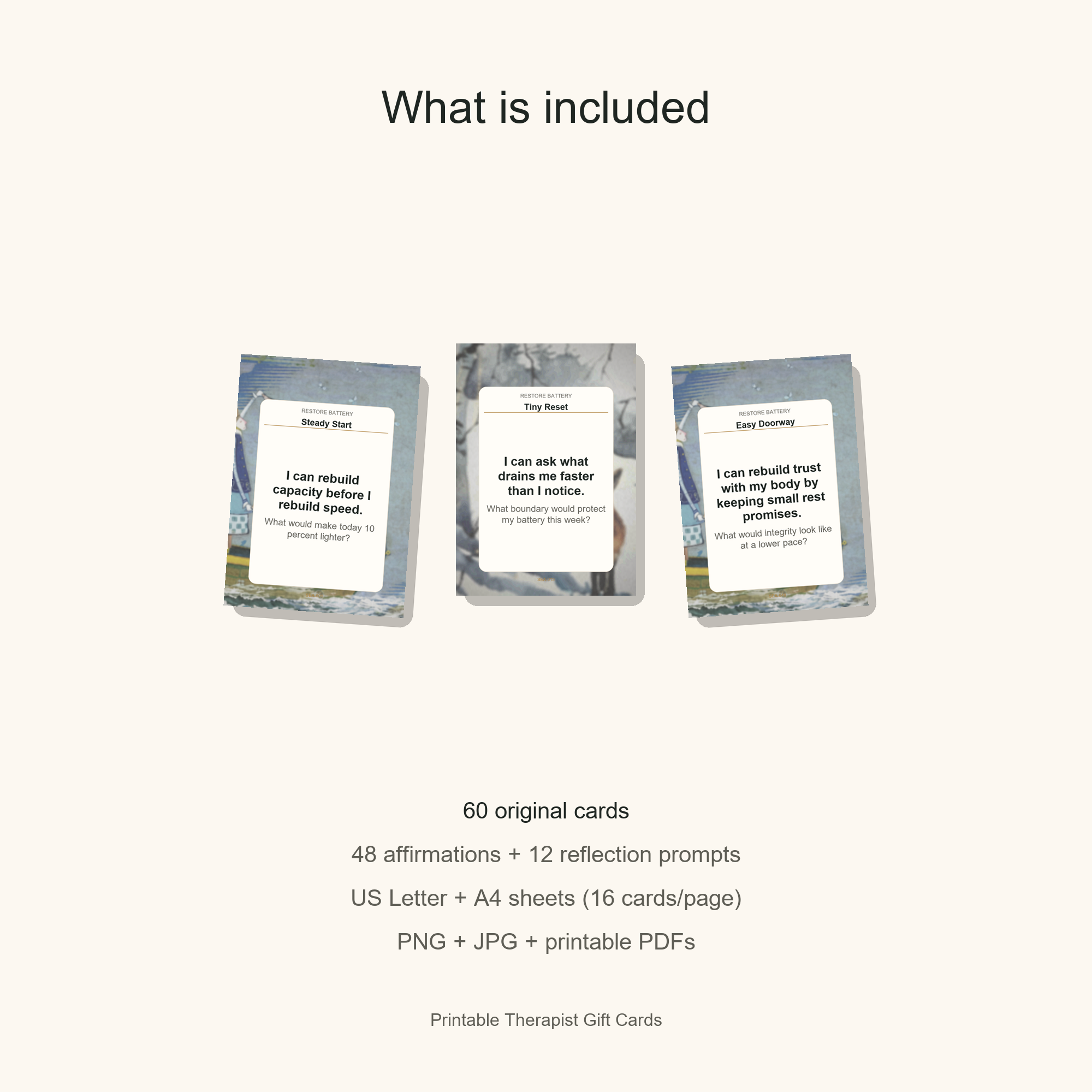 Printable Therapist Gift Cards gallery preview